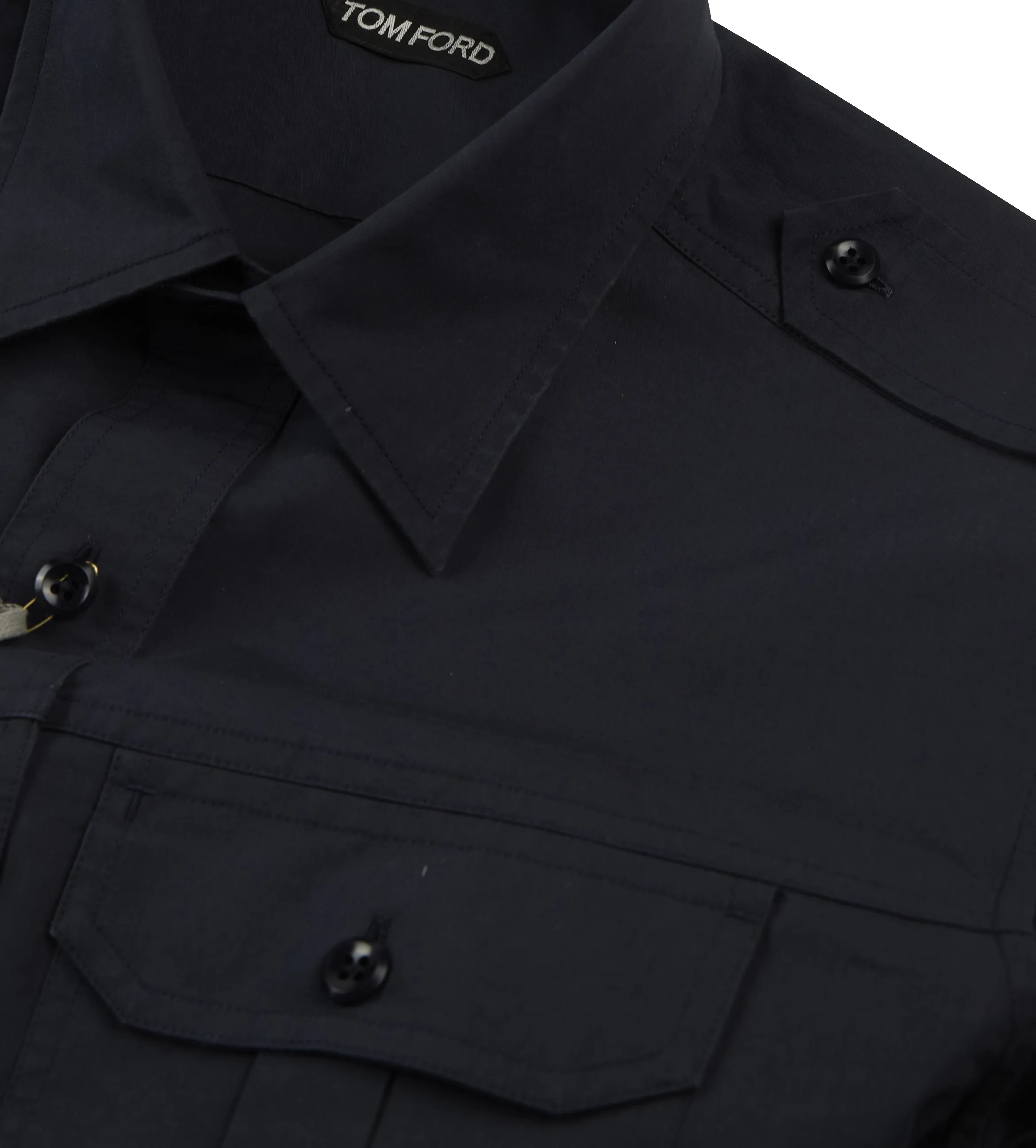 Cotton Poplin Shirt Navy sold by FOUR Amsterdam product image thumbnail 2