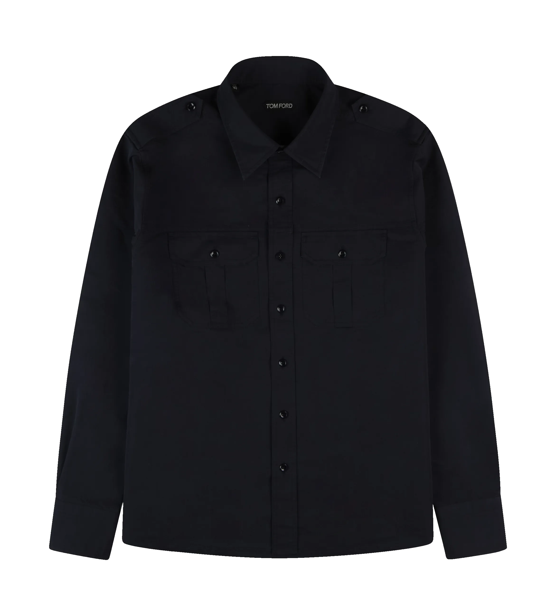 Cotton Poplin Shirt Navy sold by FOUR Amsterdam
