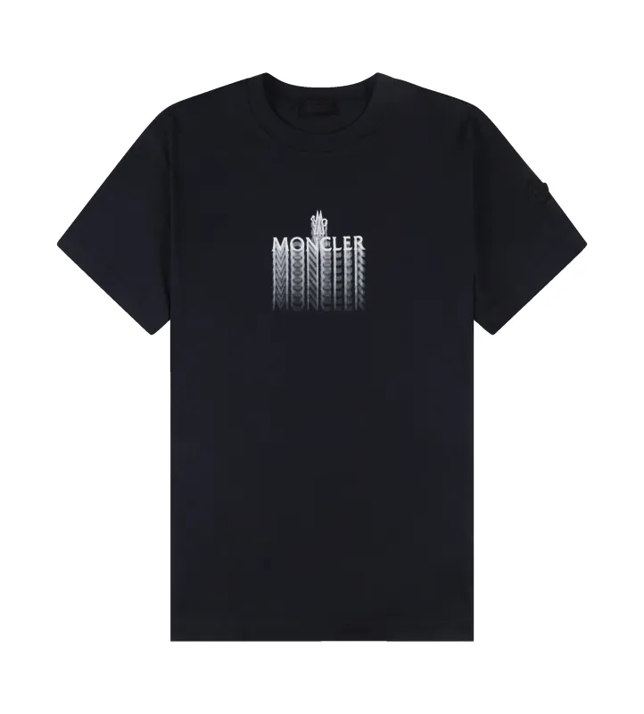 Faded Logo Cotton T-shirt Navy Blue sold by FOUR Amsterdam