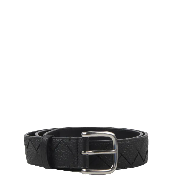 Bottega Veneta Belt Black-Silver made by Bottega Veneta