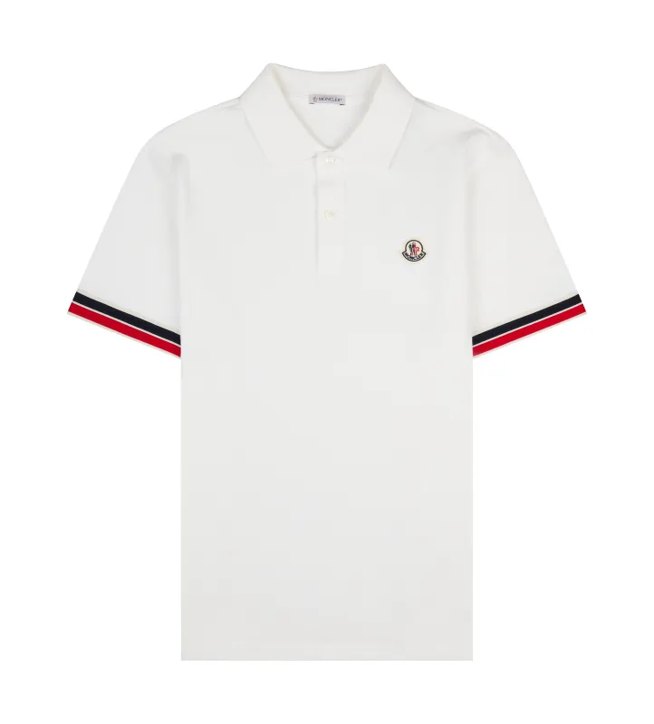 Moncler Tricolor Polo Shirt White sold by FOUR Amsterdam