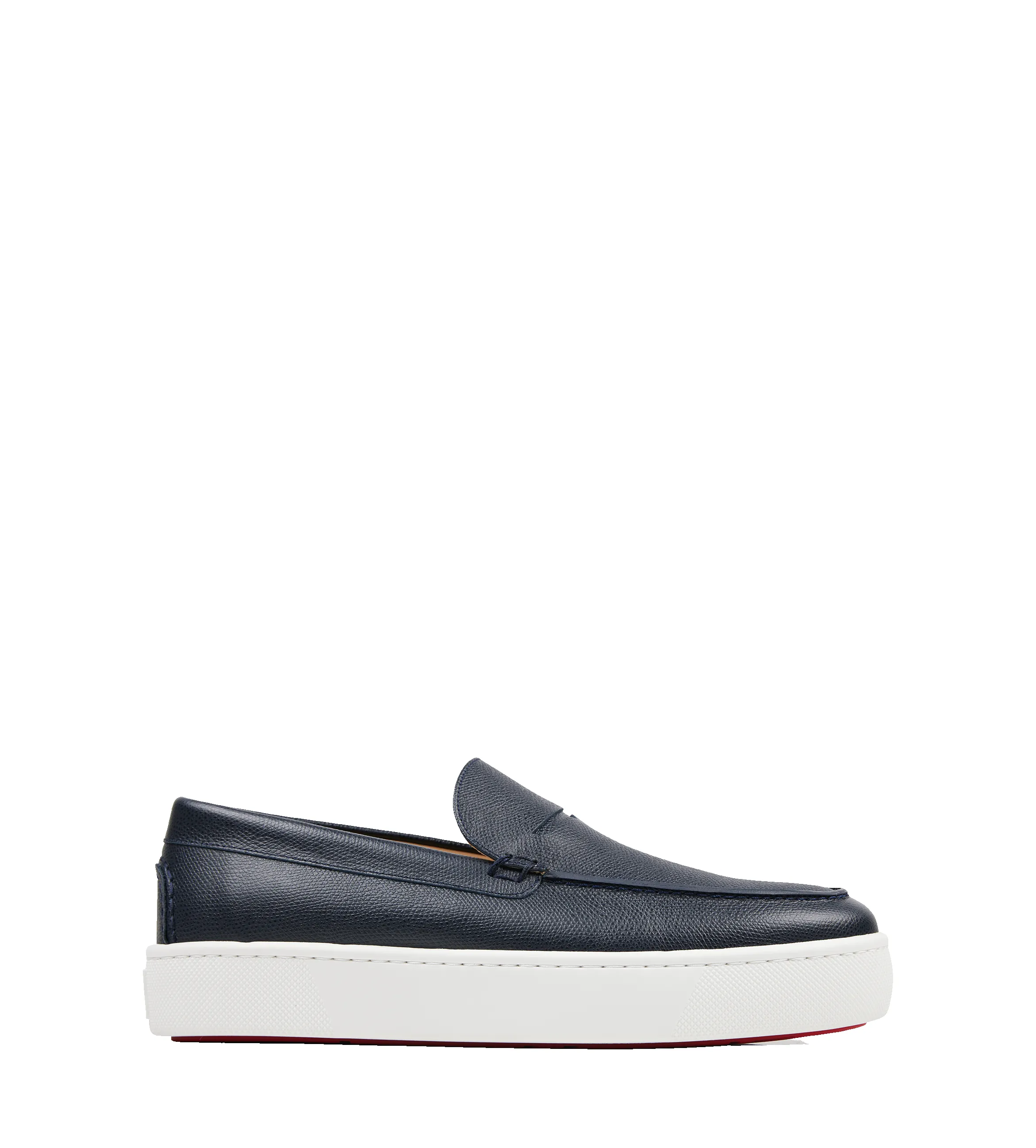 Paqueboat Leather Loafer in Graine Navy sold by FOUR Amsterdam