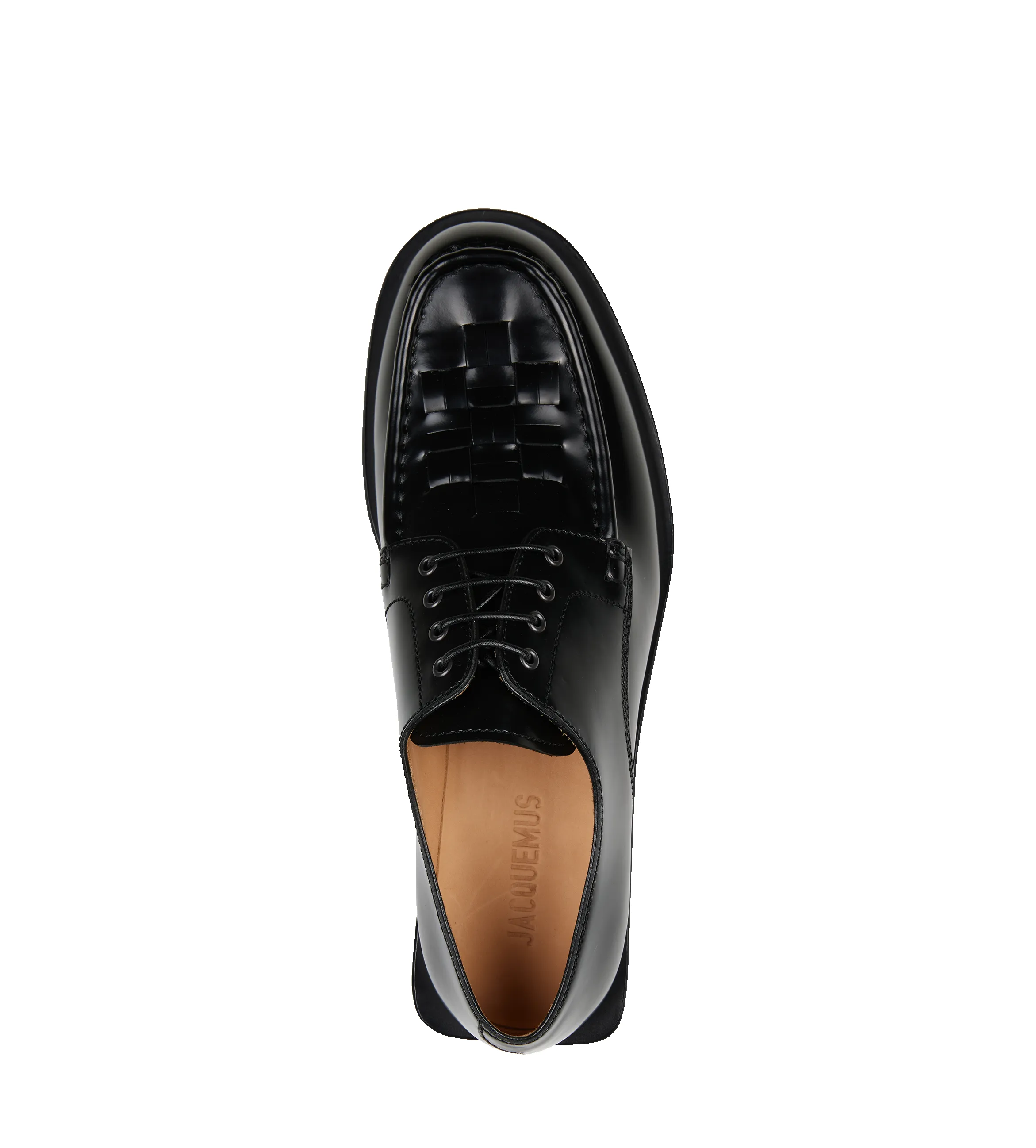 The Braided Lace-up Derby Loafer shoes in Black sold by FOUR Amsterdam product image thumbnail 4