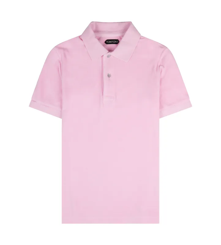 Cotton jersey polo shirt in Pink sold by FOUR Amsterdam