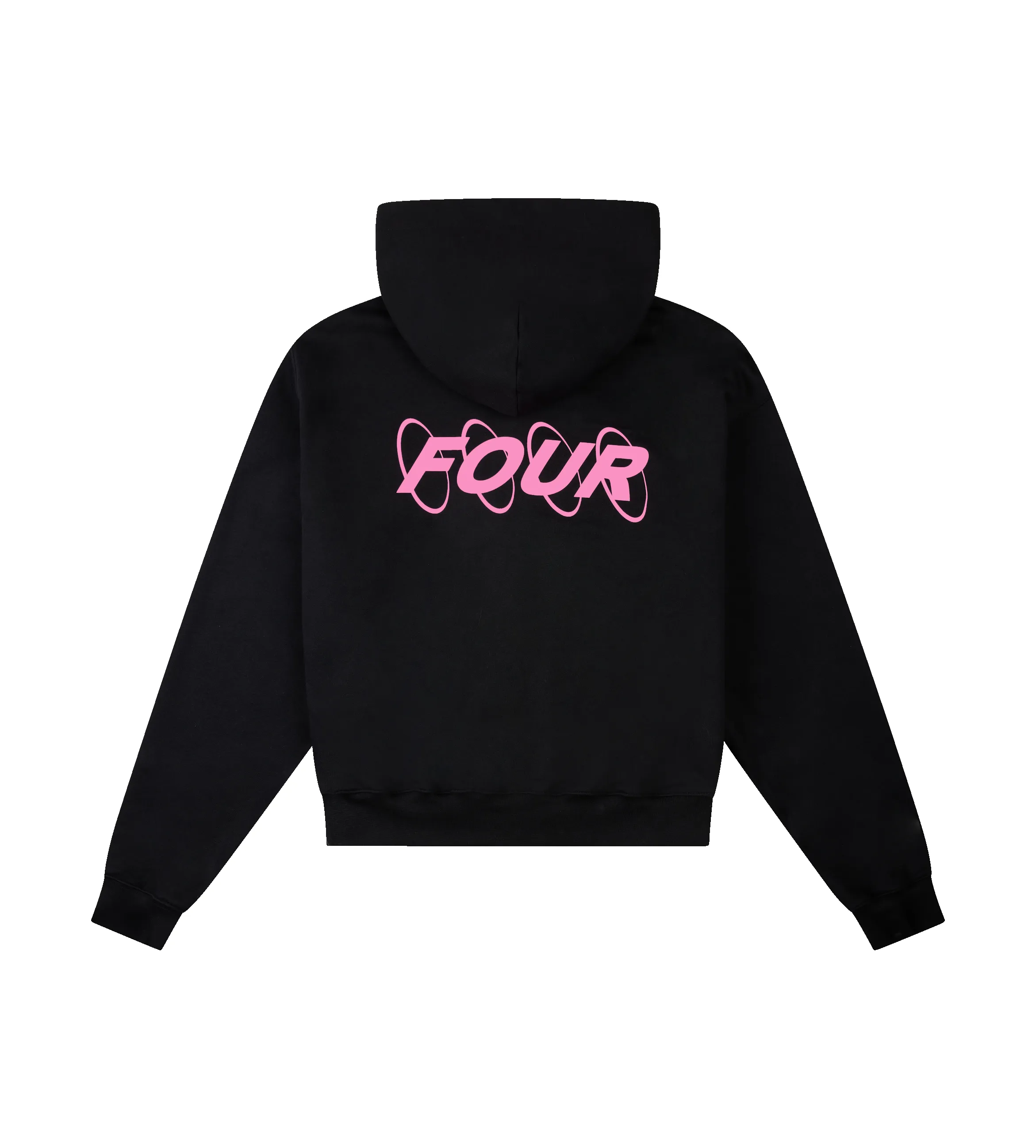 Circles Boxy Zip Up Hoodie Black/ Pink sold by FOUR Amsterdam product image thumbnail 2