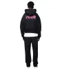 Circles Boxy Zip Up Hoodie Black/ Pink sold by FOUR Amsterdam