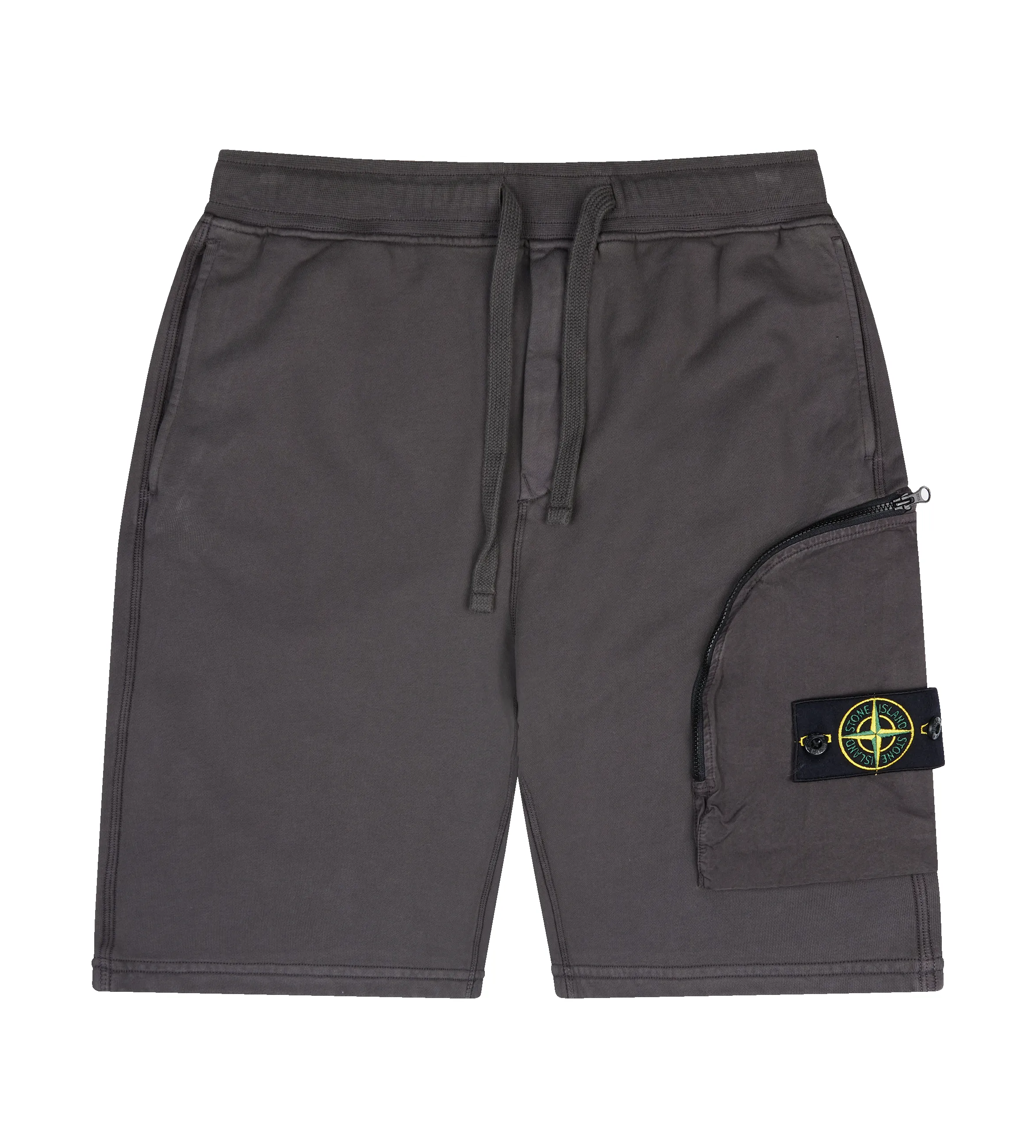 Cargo bermuda shorts with pockets and ribbing - Charcoal sold by FOUR Amsterdam