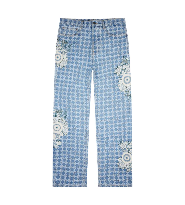 FLOWER AOP LASER DENIM | Parallel
