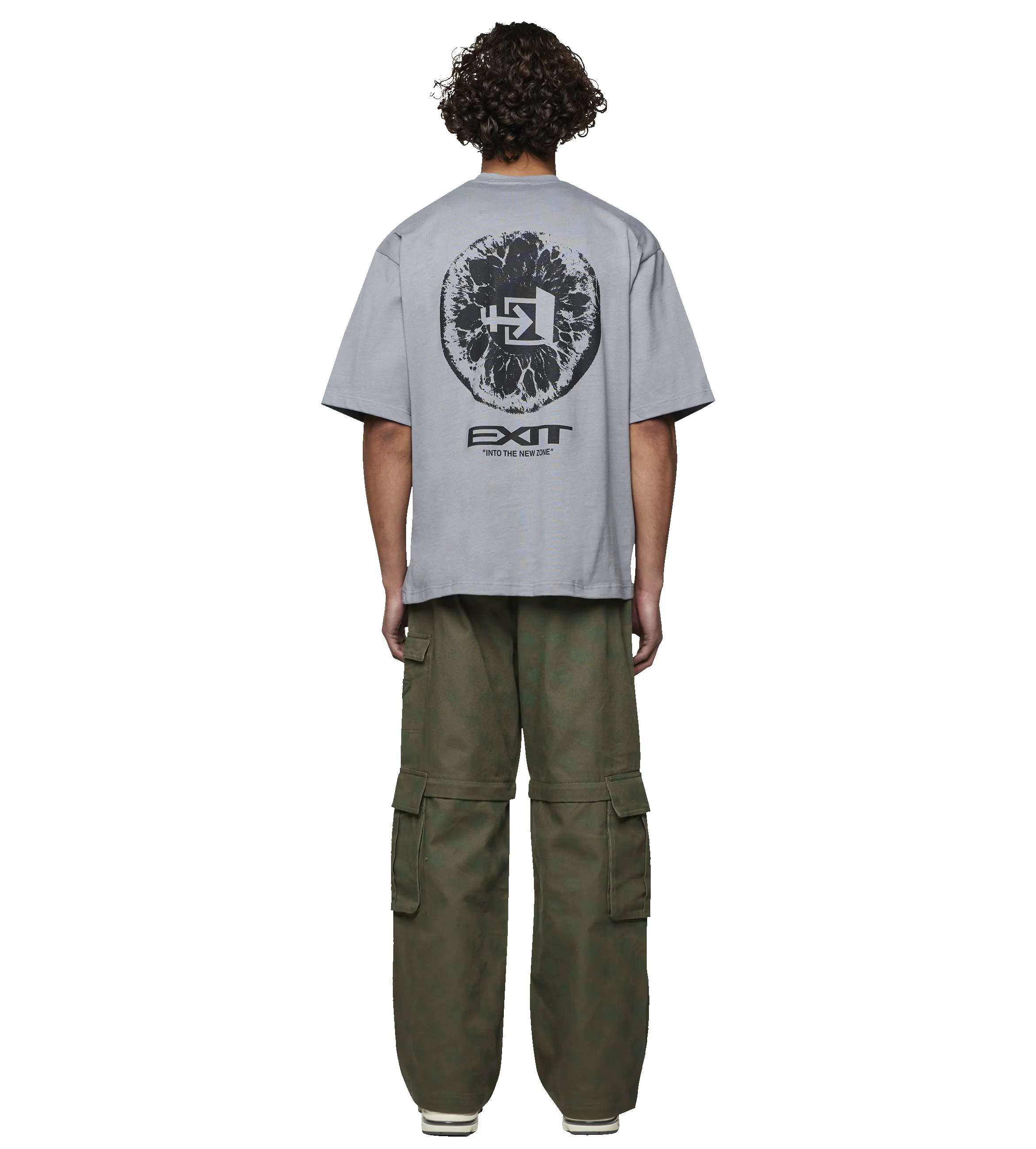 mono exit eye T-shirt mockingbird grey sold by FOUR Amsterdam product image thumbnail 3