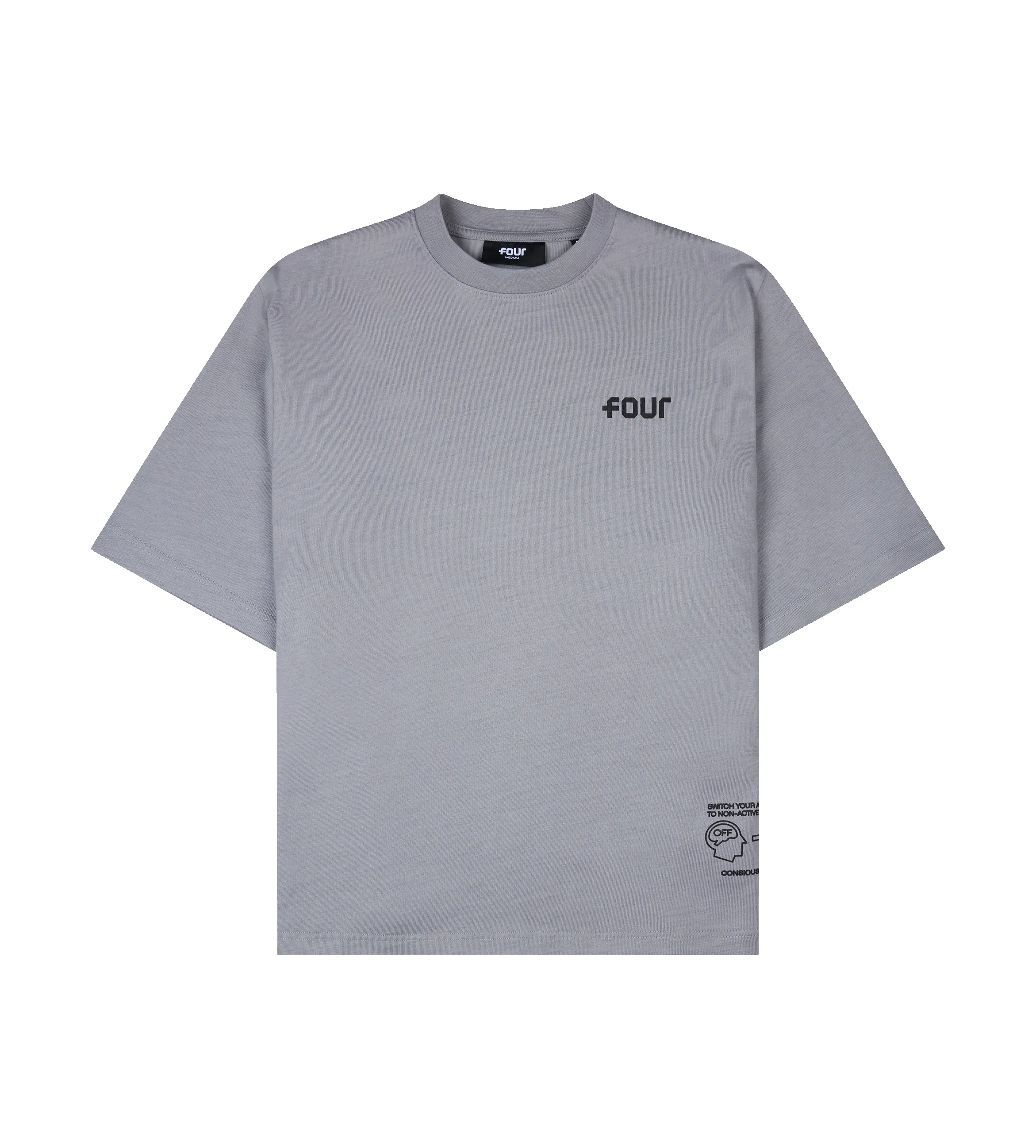 mono exit eye T-shirt mockingbird grey sold by FOUR Amsterdam product image thumbnail 4