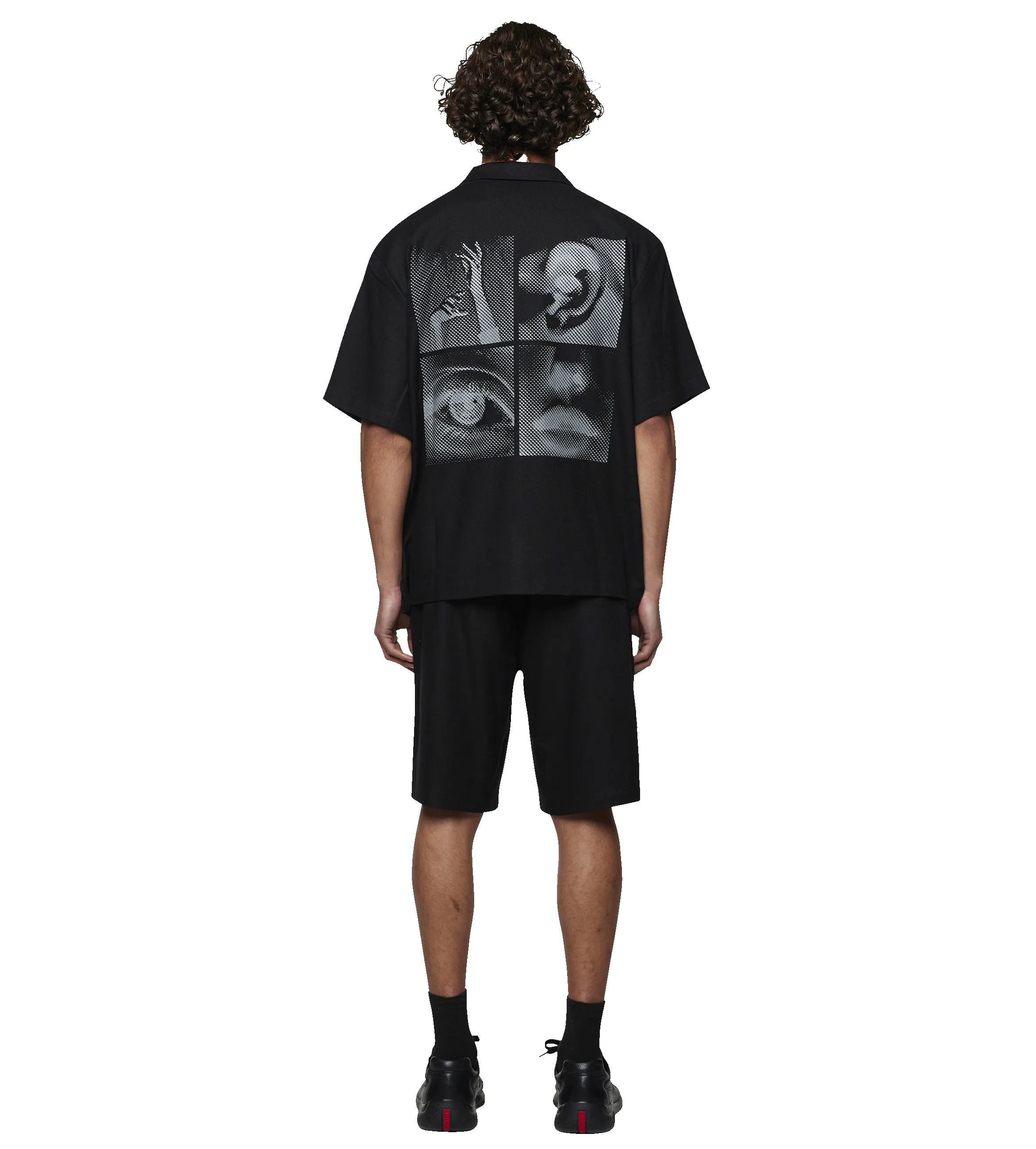 Logo Bowling Shirt Black sold by FOUR Amsterdam product image thumbnail 3