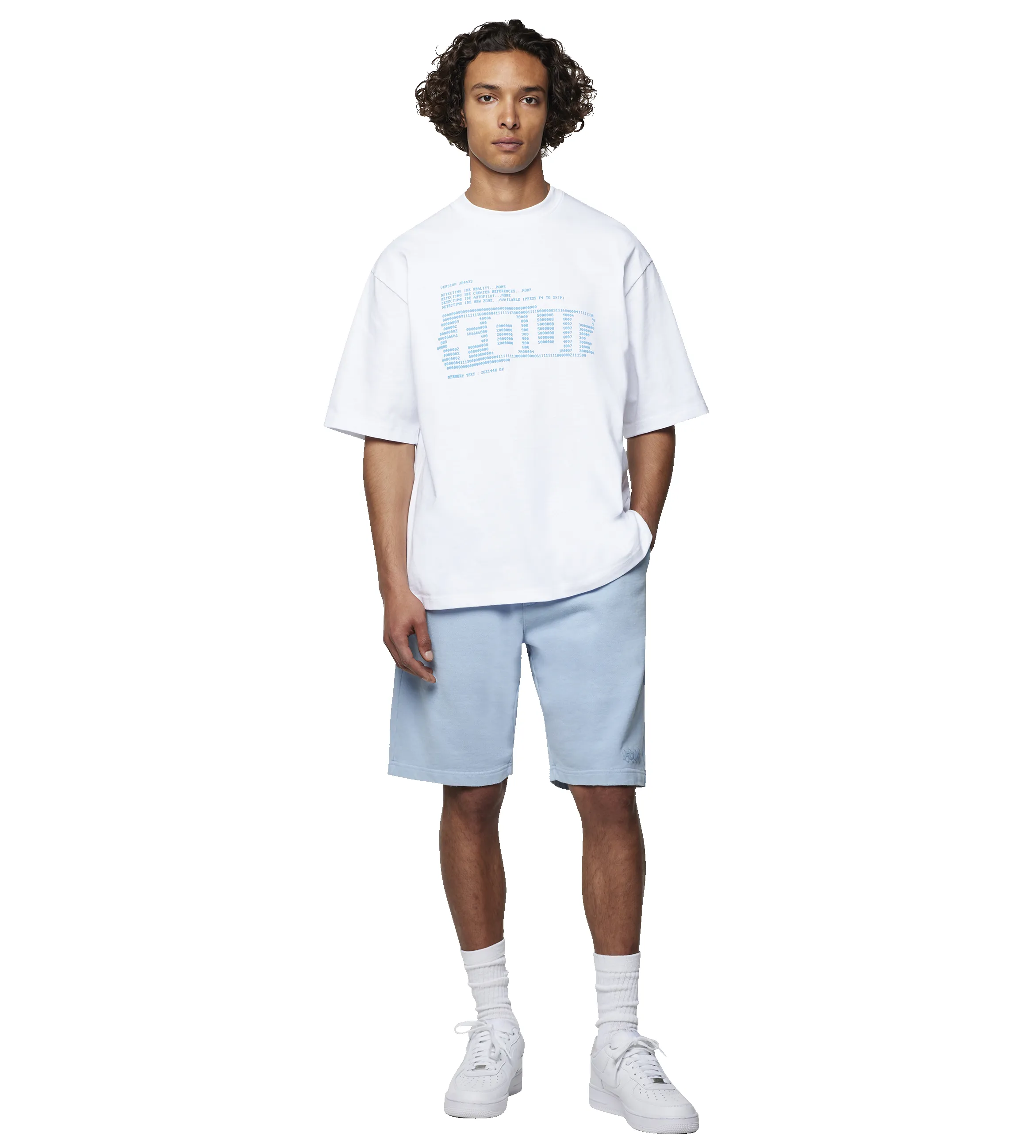 Digital Logo T-shirt White sold by FOUR Amsterdam product image thumbnail 5