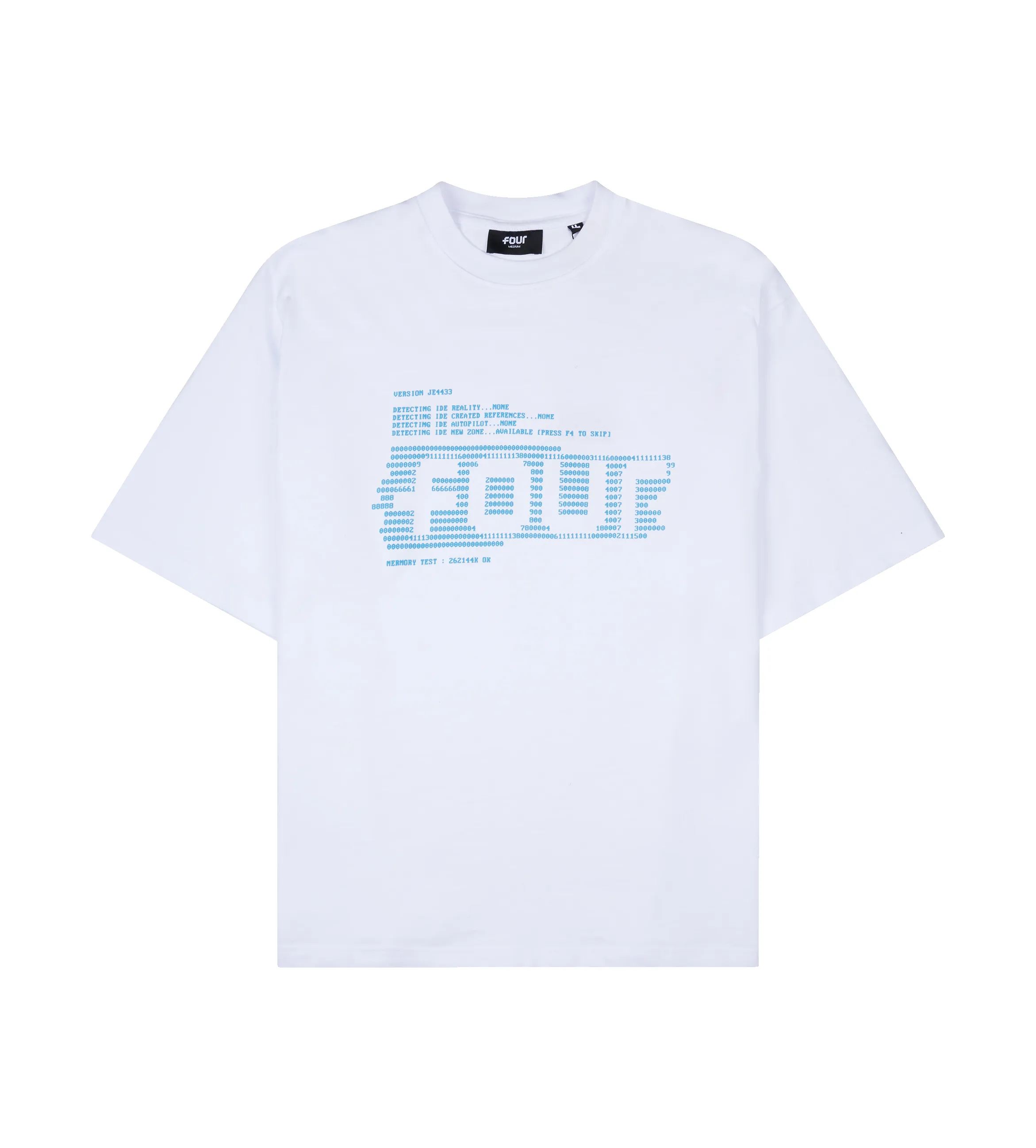 Digital Logo T-shirt White sold by FOUR Amsterdam product image thumbnail 4