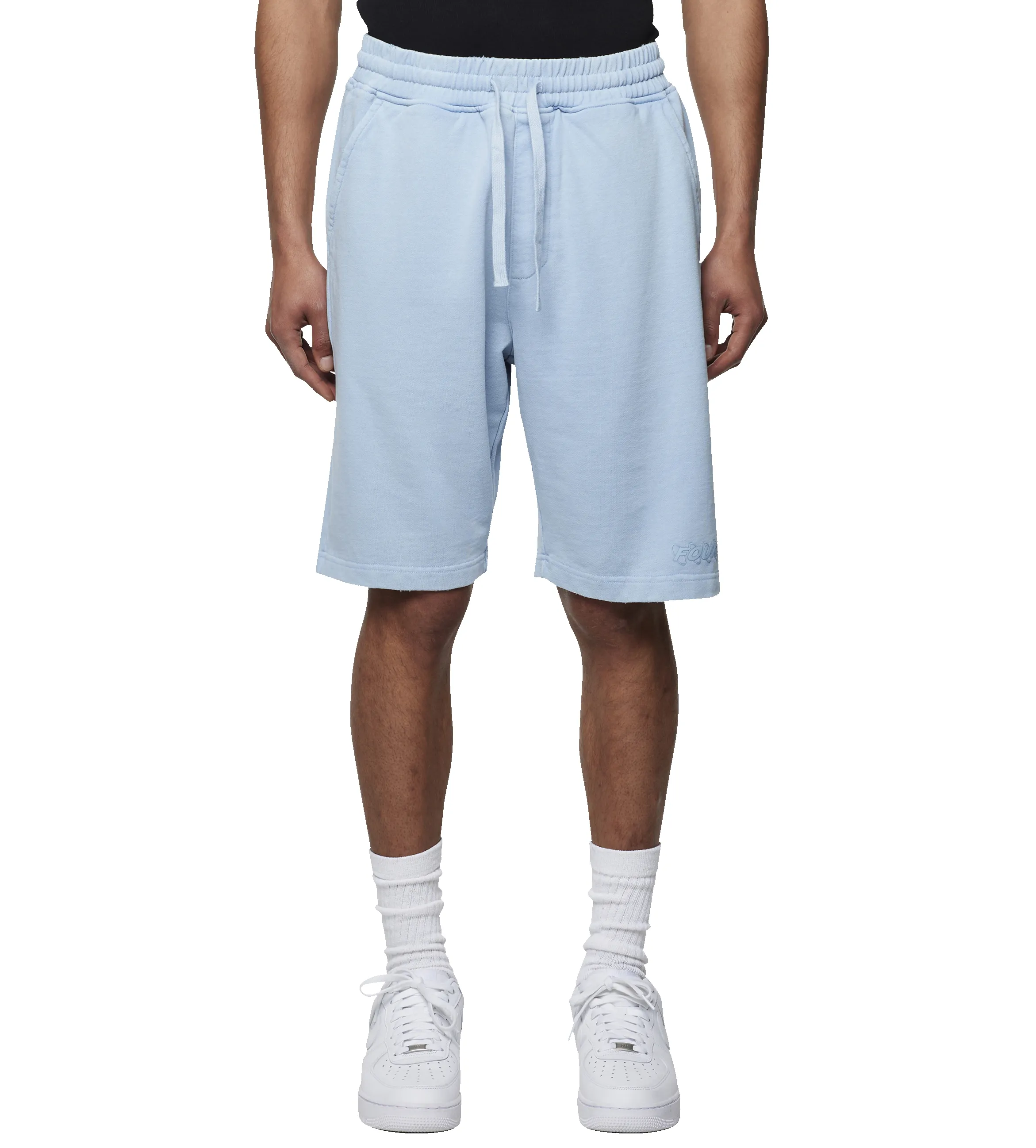 Circles Shorts Washed Ice Blue sold by FOUR Amsterdam