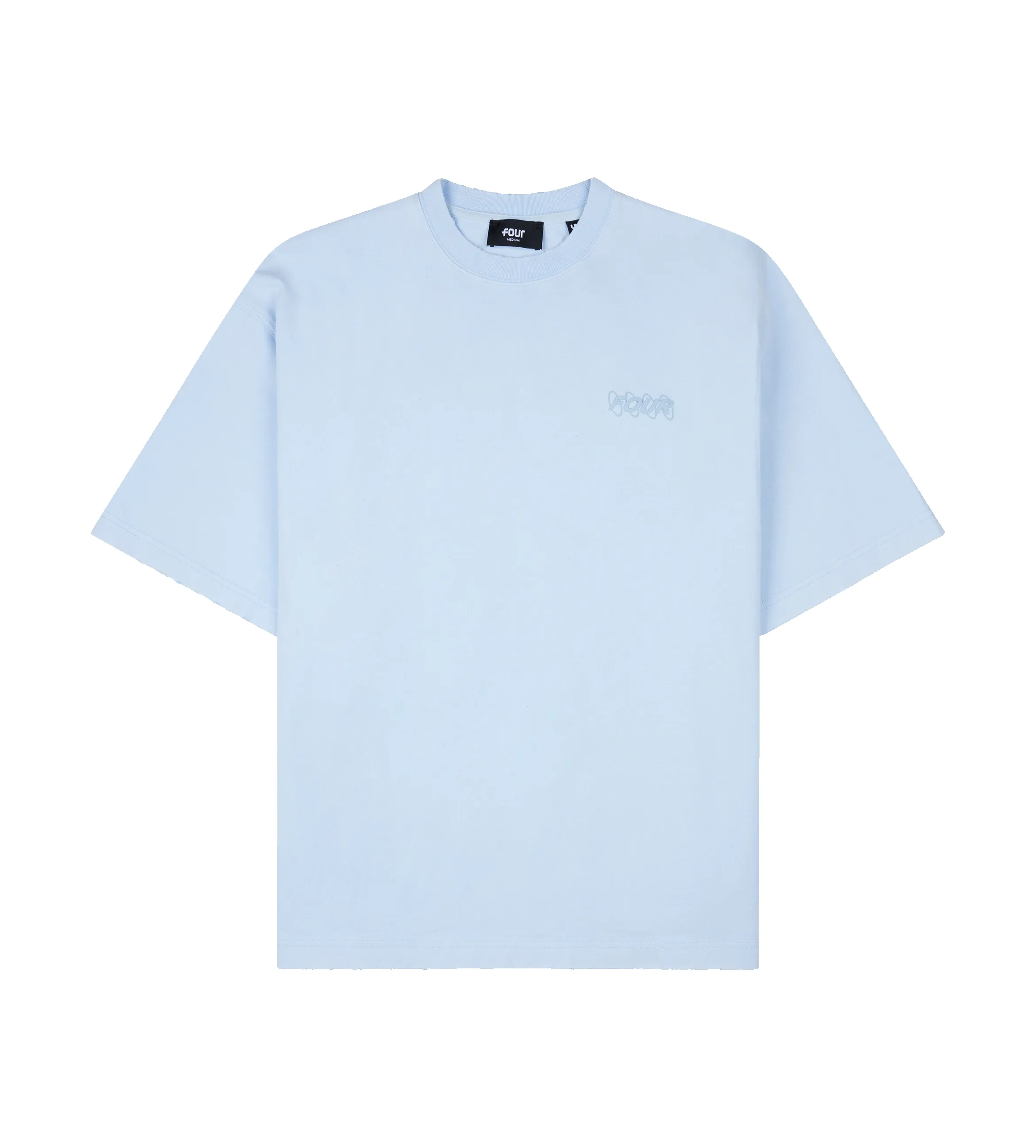 Circles Boxy T-shirt Washed Ice Blue sold by FOUR Amsterdam product image thumbnail 4