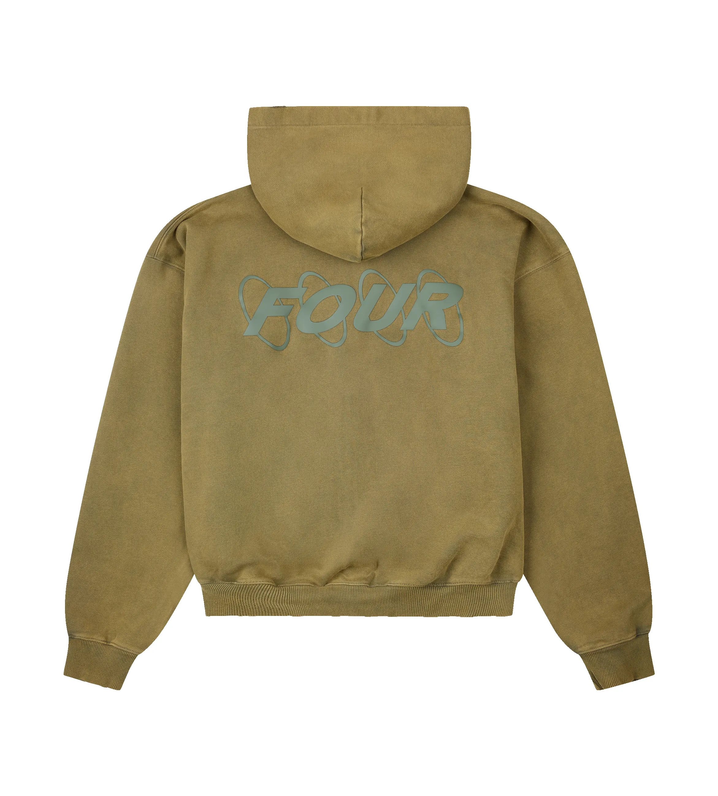 Circles Zip Up Hoodie Washed Olive sold by FOUR Amsterdam product image thumbnail 2