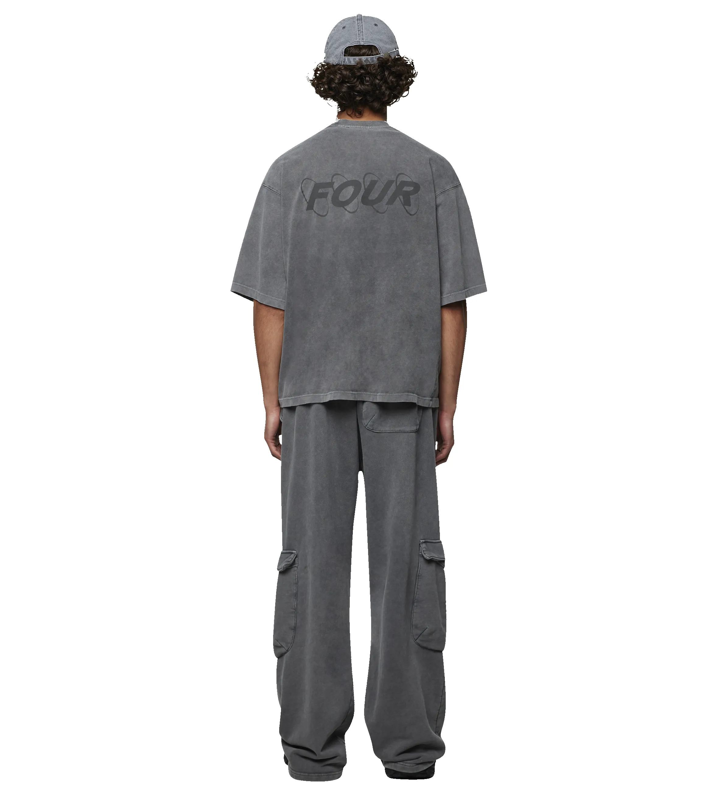 Circles T-shirt Washed Mockingbird Grey sold by FOUR Amsterdam product image thumbnail 3