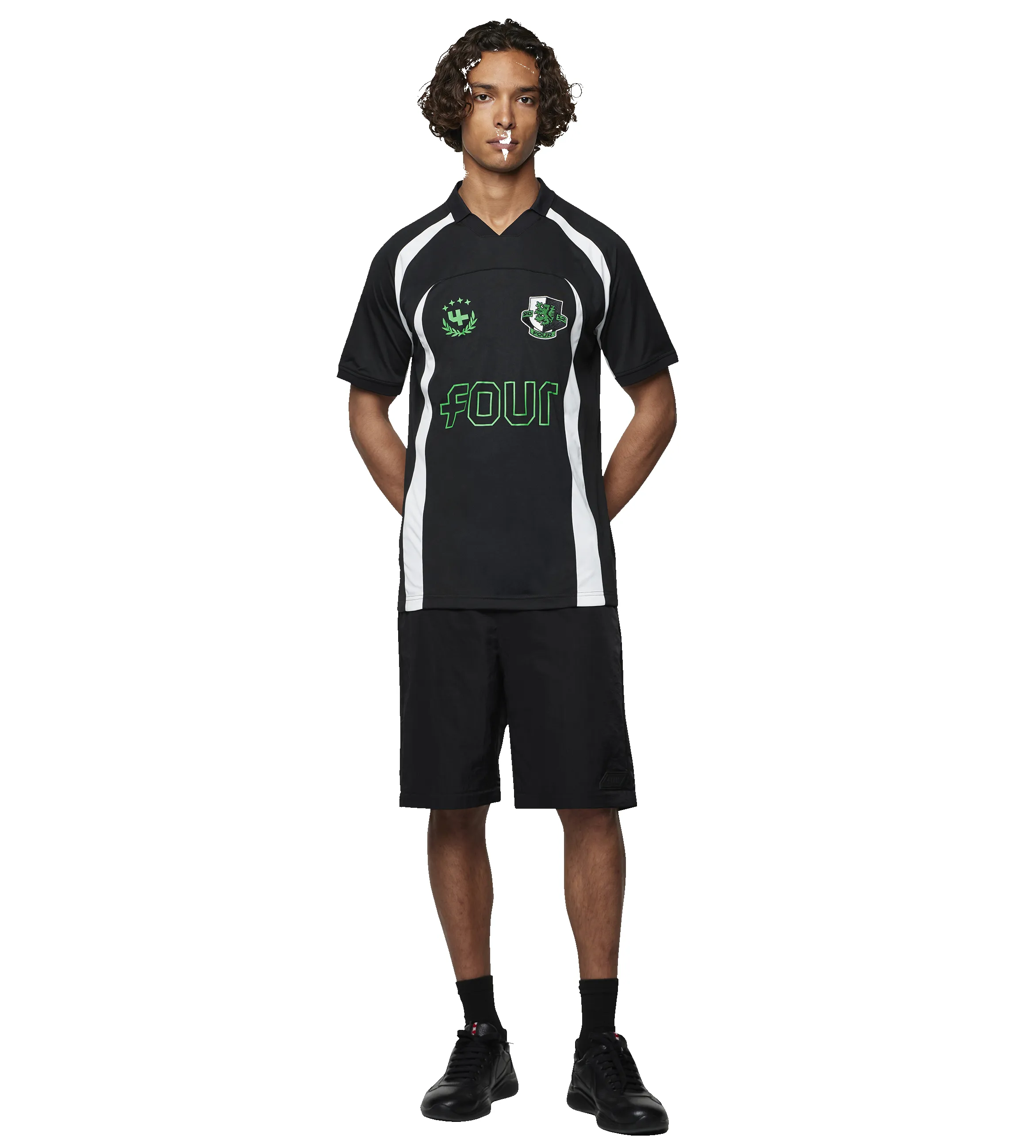 Football T-shirt - C9 Logo – Black/ White sold by FOUR Amsterdam product image thumbnail 5