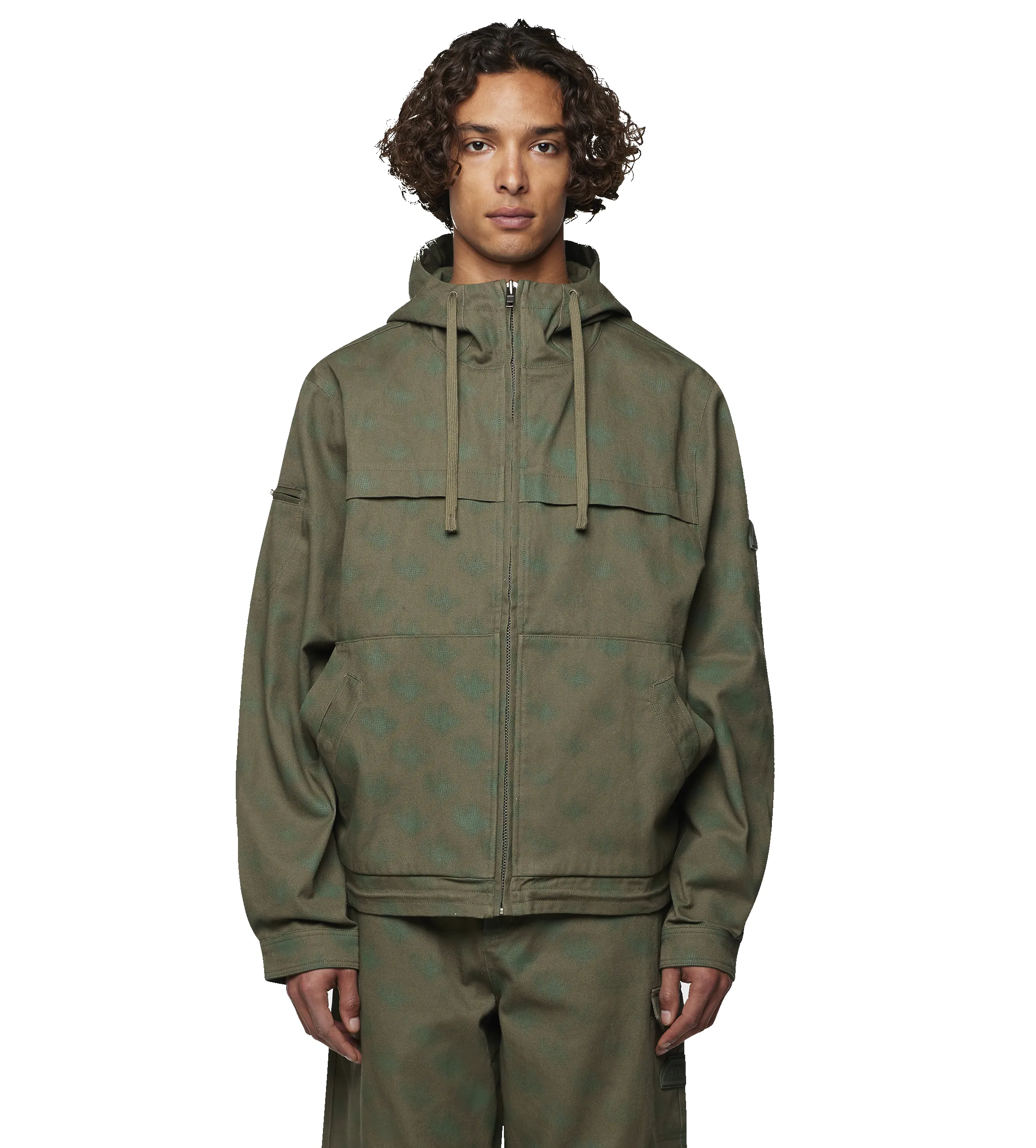 Square Logo Workwear Jacket Moss Green sold by FOUR Amsterdam