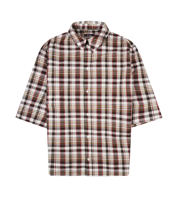 Men's Hacienda Short Sleeve Shirt Brown Check sold by FOUR Amsterdam
