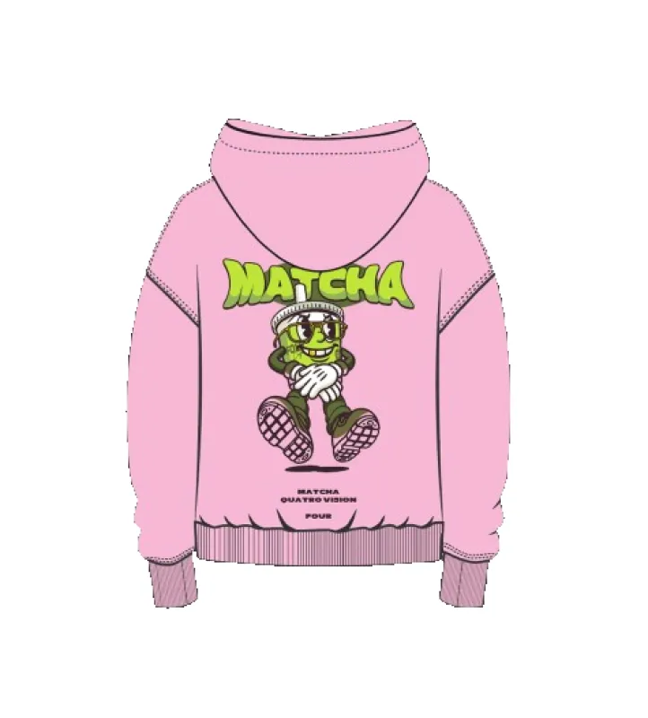 Four x QV Matcha Hoodie Soft Pink sold by FOUR Amsterdam