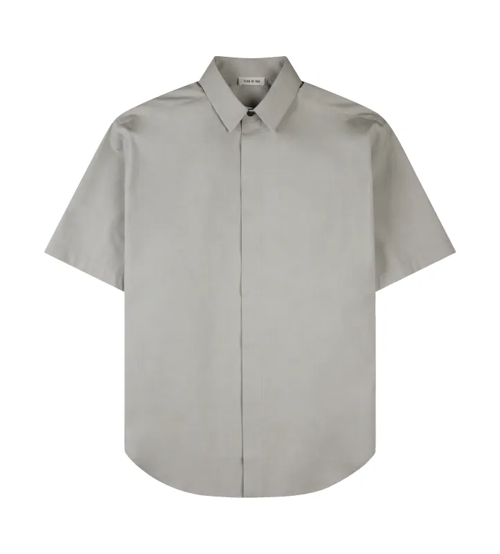Short Sleeve Oxford Shirt (Melange Dove Grey) sold by FOUR Amsterdam