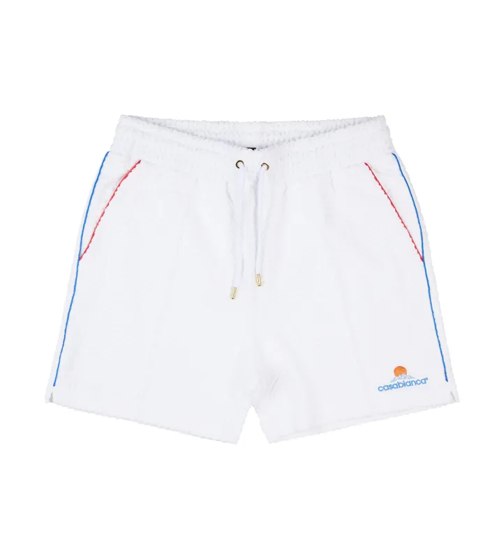 Monogram Towelling Shorts Bright White sold by FOUR Amsterdam