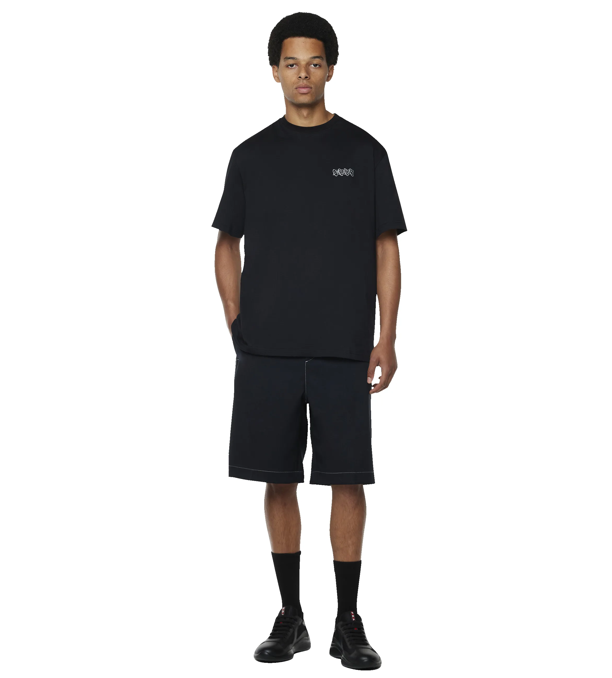 Connect Circles T-shirt Black sold by FOUR Amsterdam product image thumbnail 5