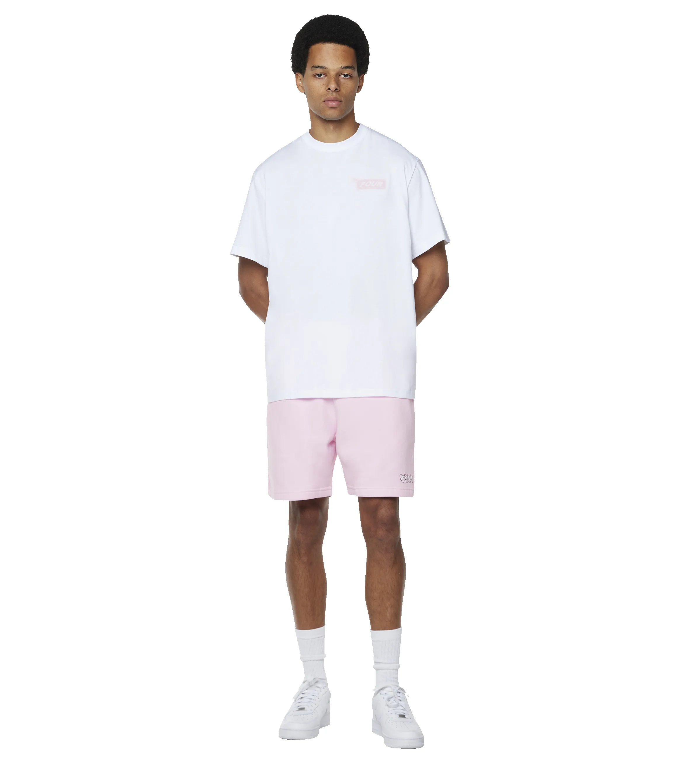 Splatter Circles T-shirt White/ Soft Pink sold by FOUR Amsterdam product image thumbnail 5