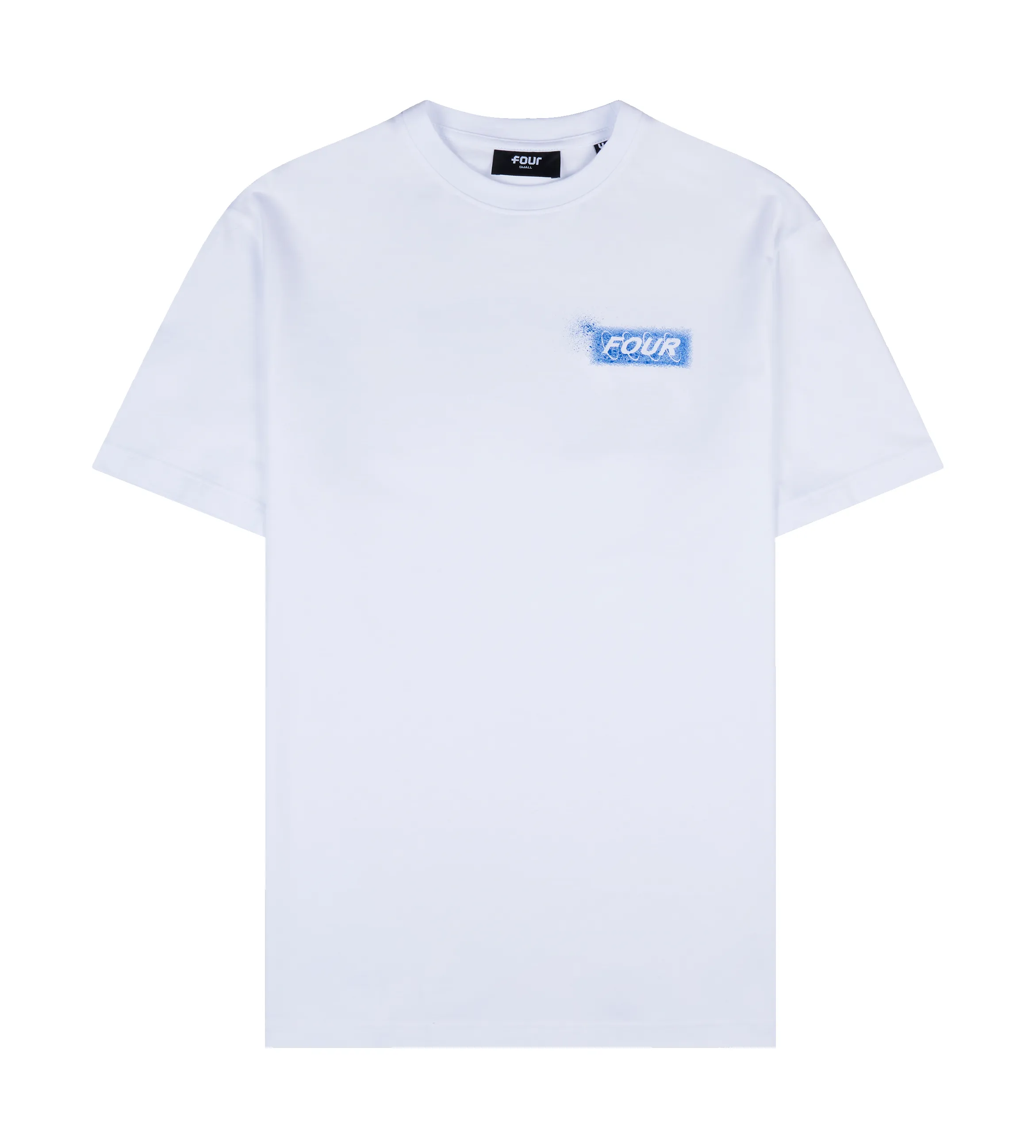 Splatter Circles T-shirt White/ Princess Blue sold by FOUR Amsterdam product image thumbnail 4