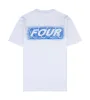 Splatter Circles T-shirt White/ Princess Blue sold by FOUR Amsterdam