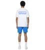 Splatter Circles T-shirt White/ Princess Blue sold by FOUR Amsterdam