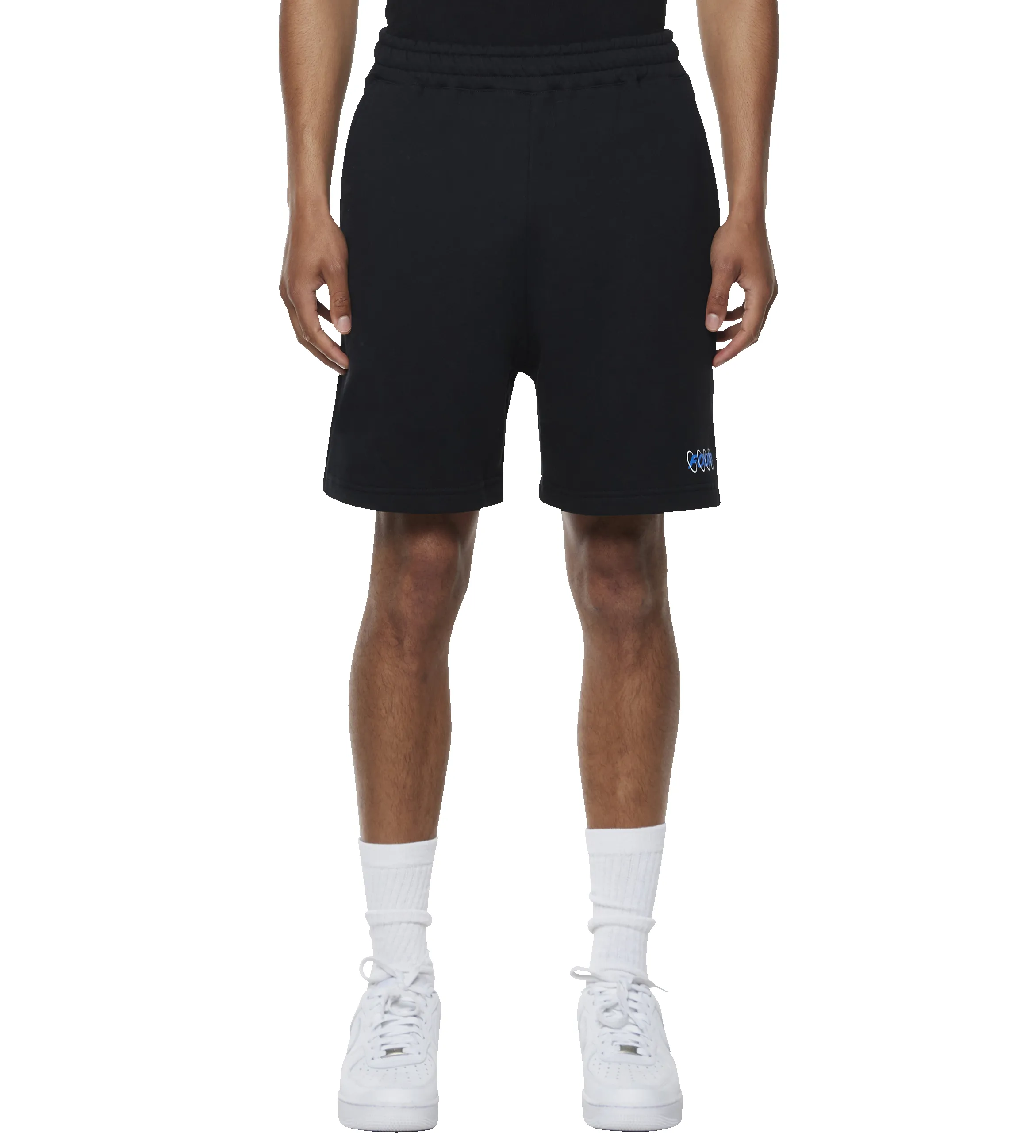 Circles Shorts Black/ Princess Blue sold by FOUR Amsterdam