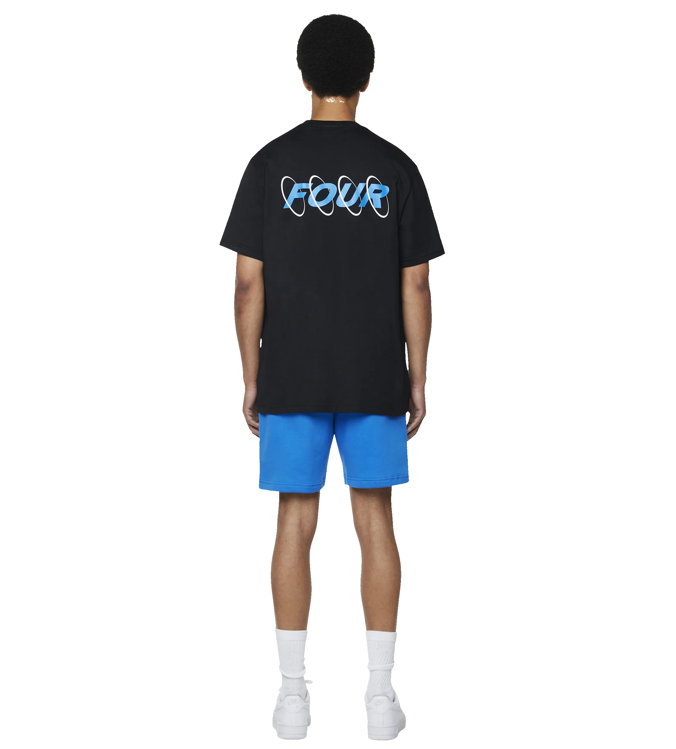 Circles T-shirt Black/ Princess Blue sold by FOUR Amsterdam product image thumbnail 3
