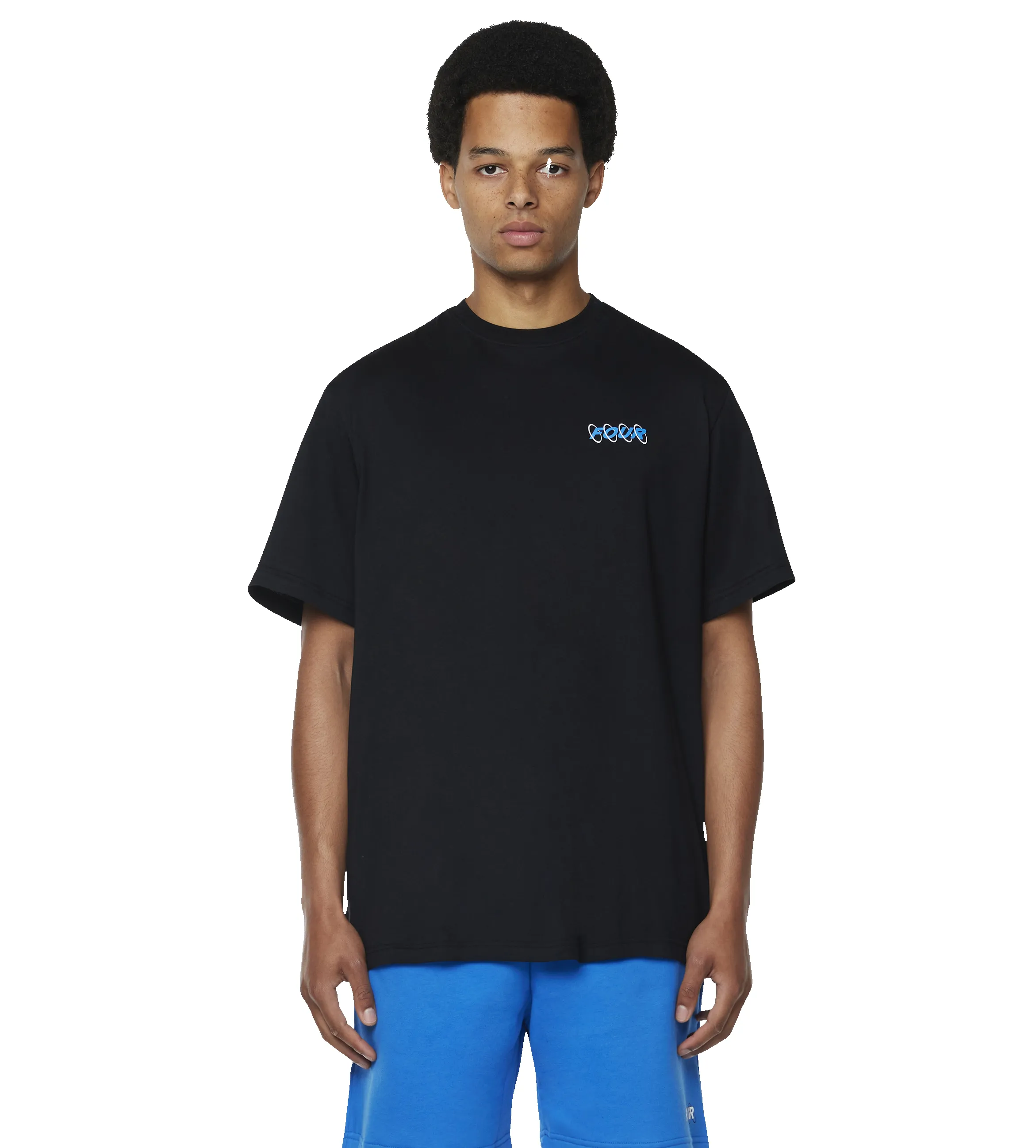 Circles T-shirt Black/ Princess Blue sold by FOUR Amsterdam