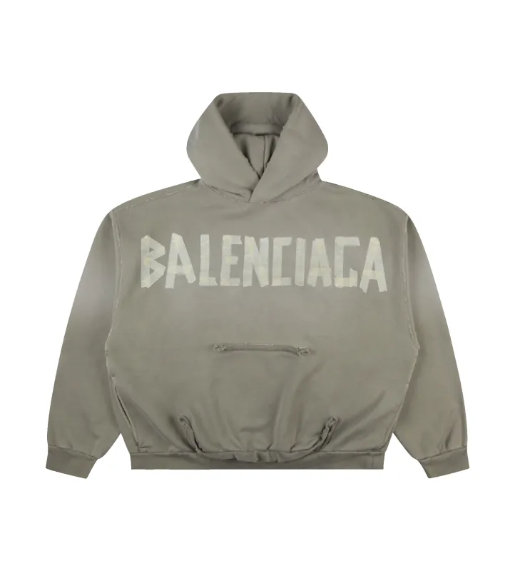 Tape Type Ripped Pocket Hoodie Army Green sold by FOUR Amsterdam