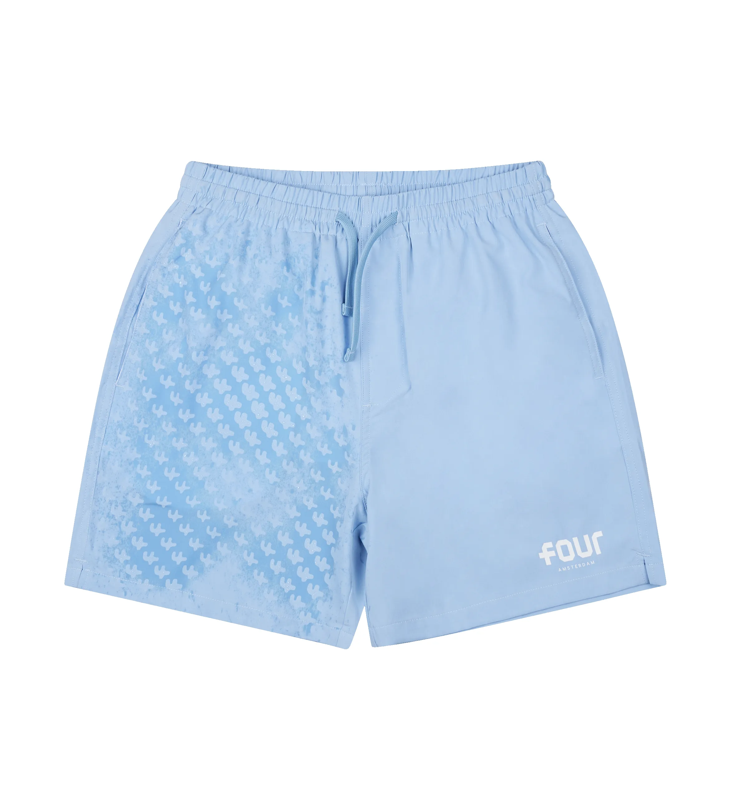 Logo 4AOP Swim Shorts Ice Blue/ White sold by FOUR Amsterdam product image thumbnail 2