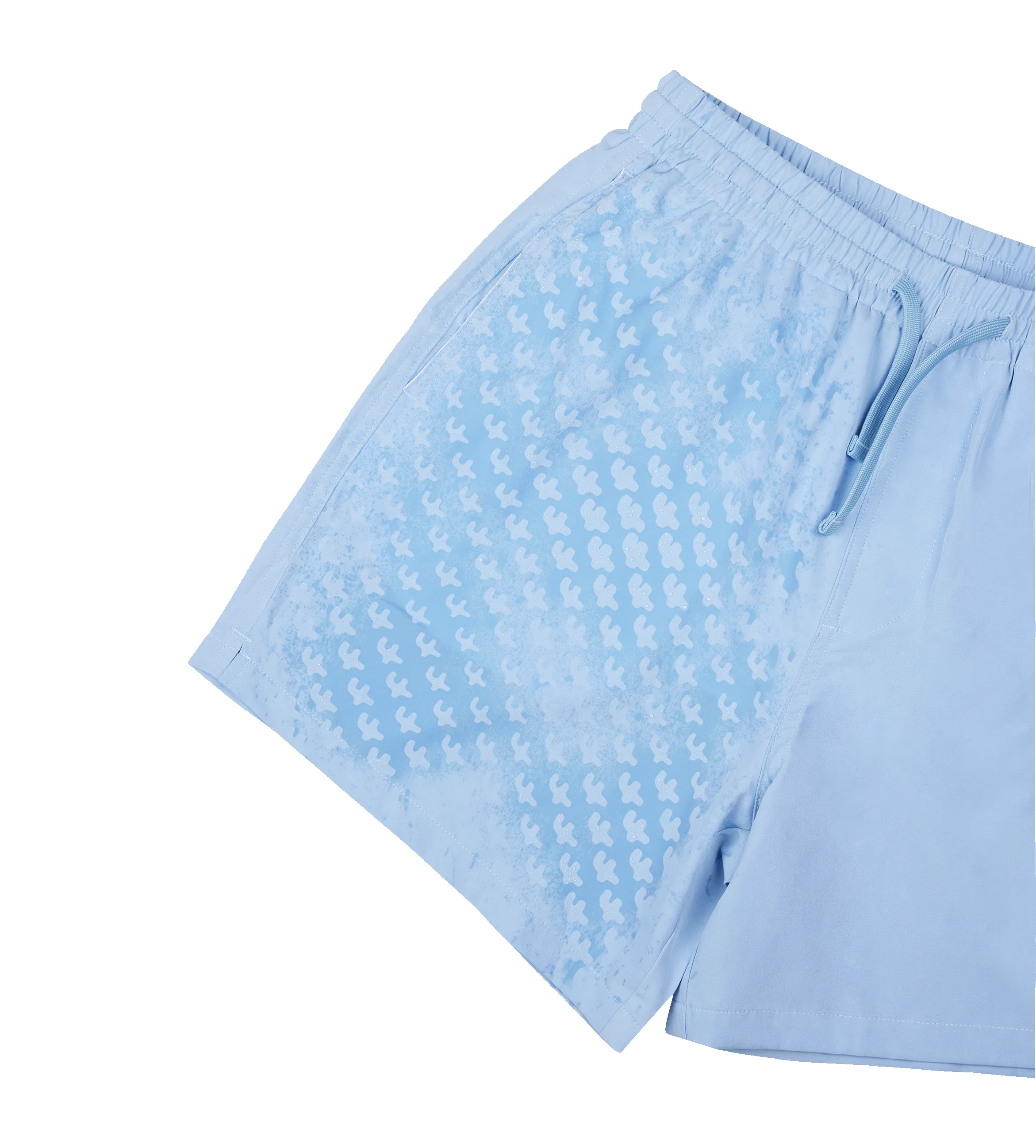 Logo 4AOP Swim Shorts Ice Blue/ White sold by FOUR Amsterdam product image thumbnail 4