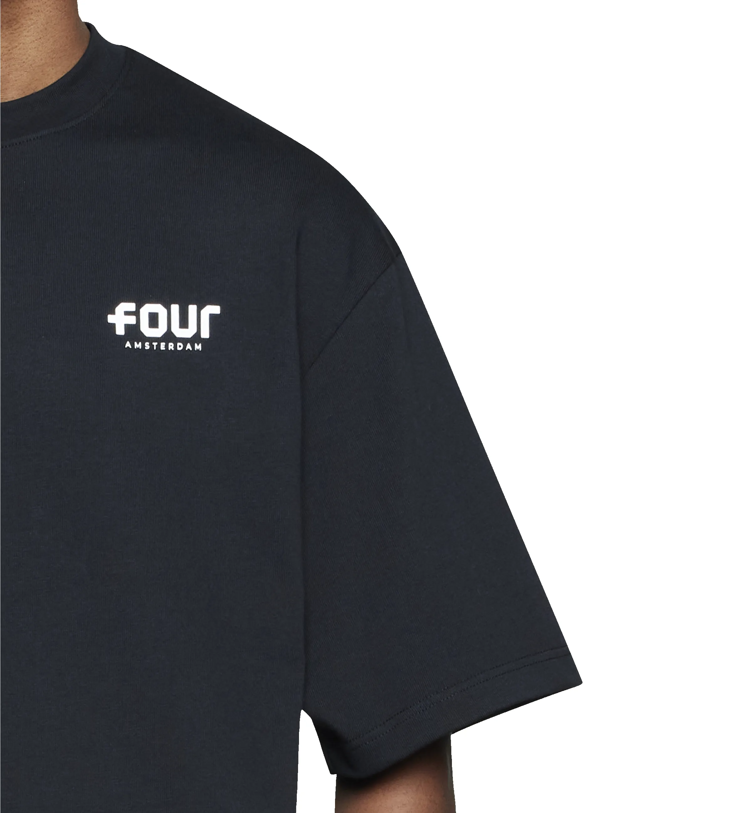 Logo Heavy T-shirt Black sold by FOUR Amsterdam product image thumbnail 2