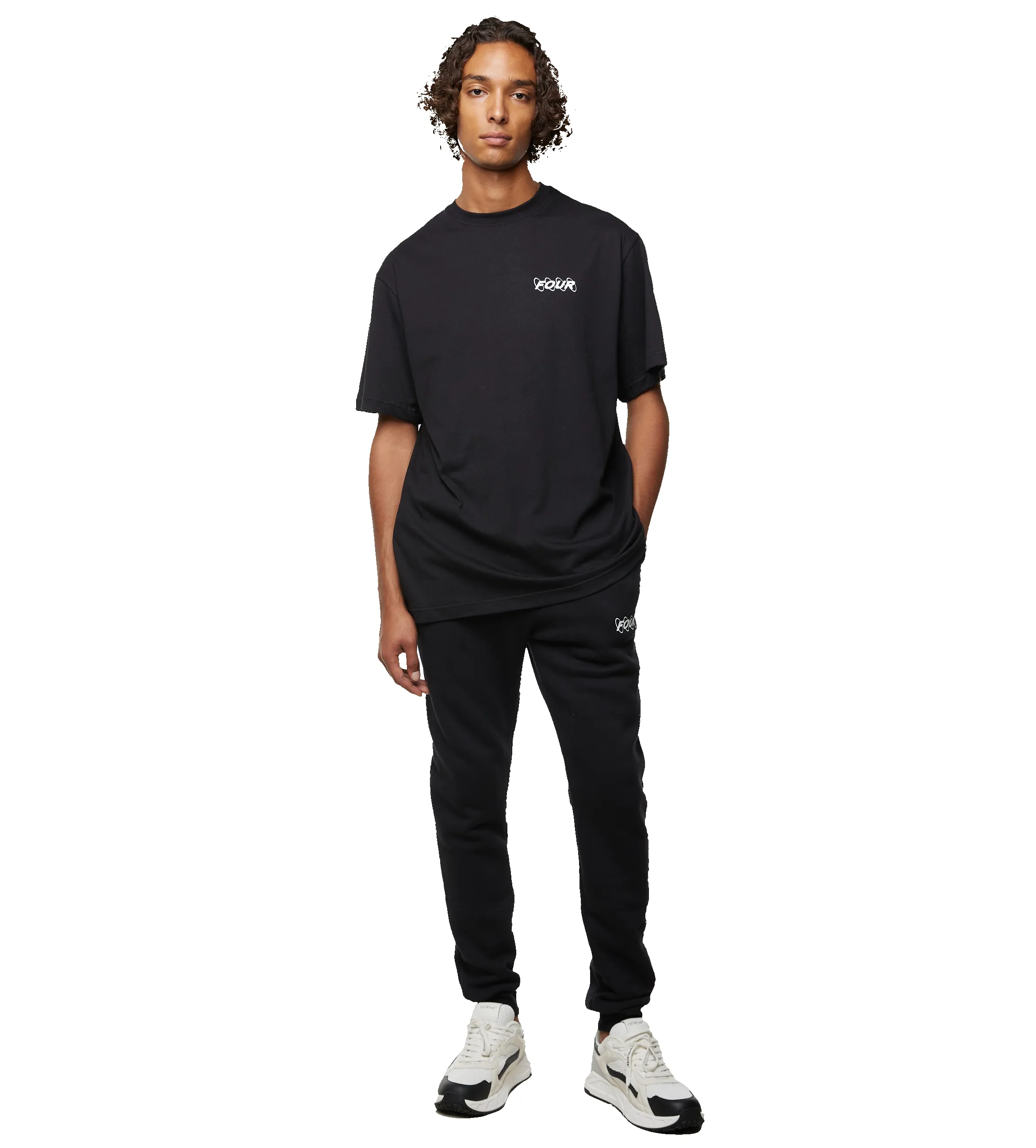 Circles Logo T-shirt Black sold by FOUR Amsterdam product image thumbnail 5