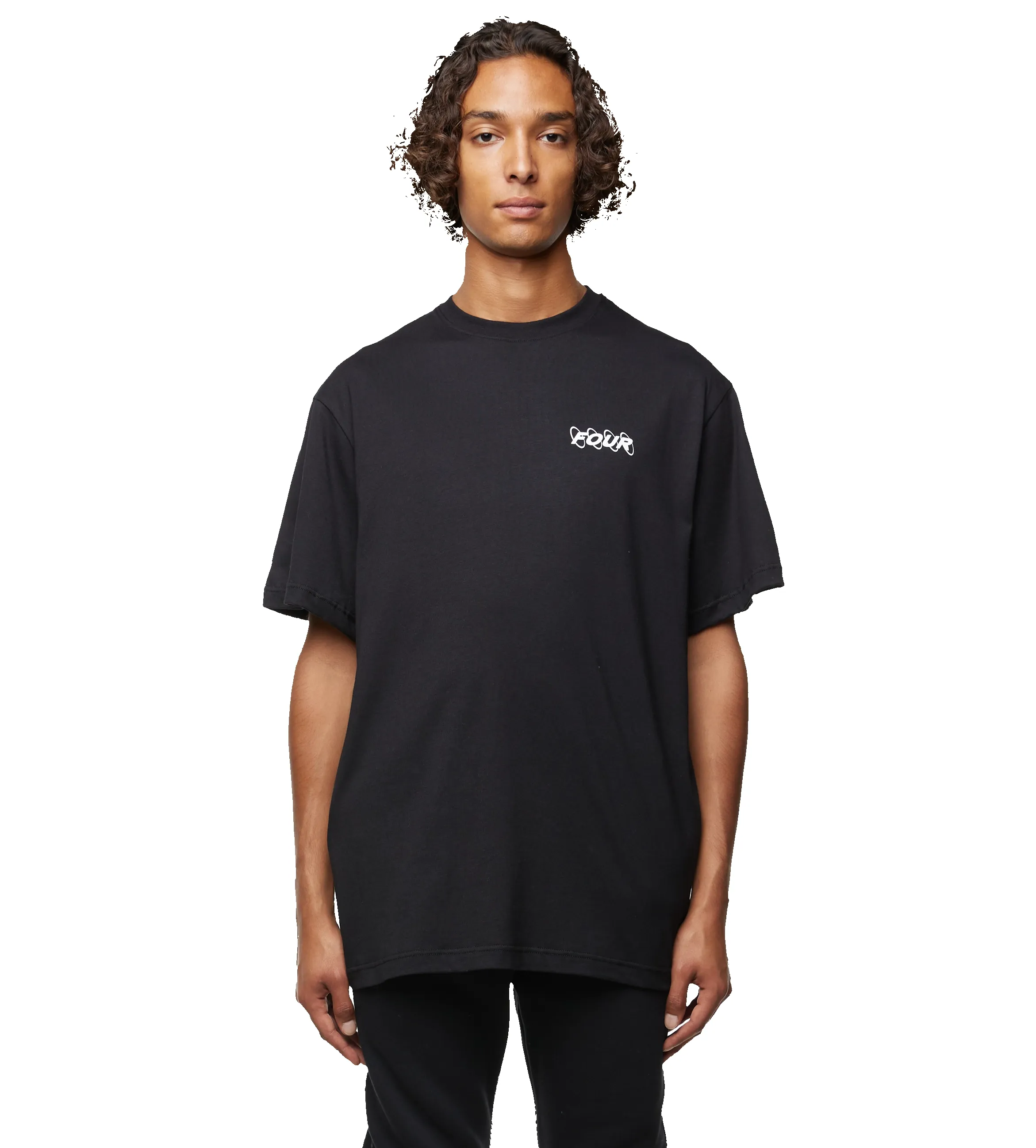 Circles Logo T-shirt Black sold by FOUR Amsterdam product image thumbnail 3