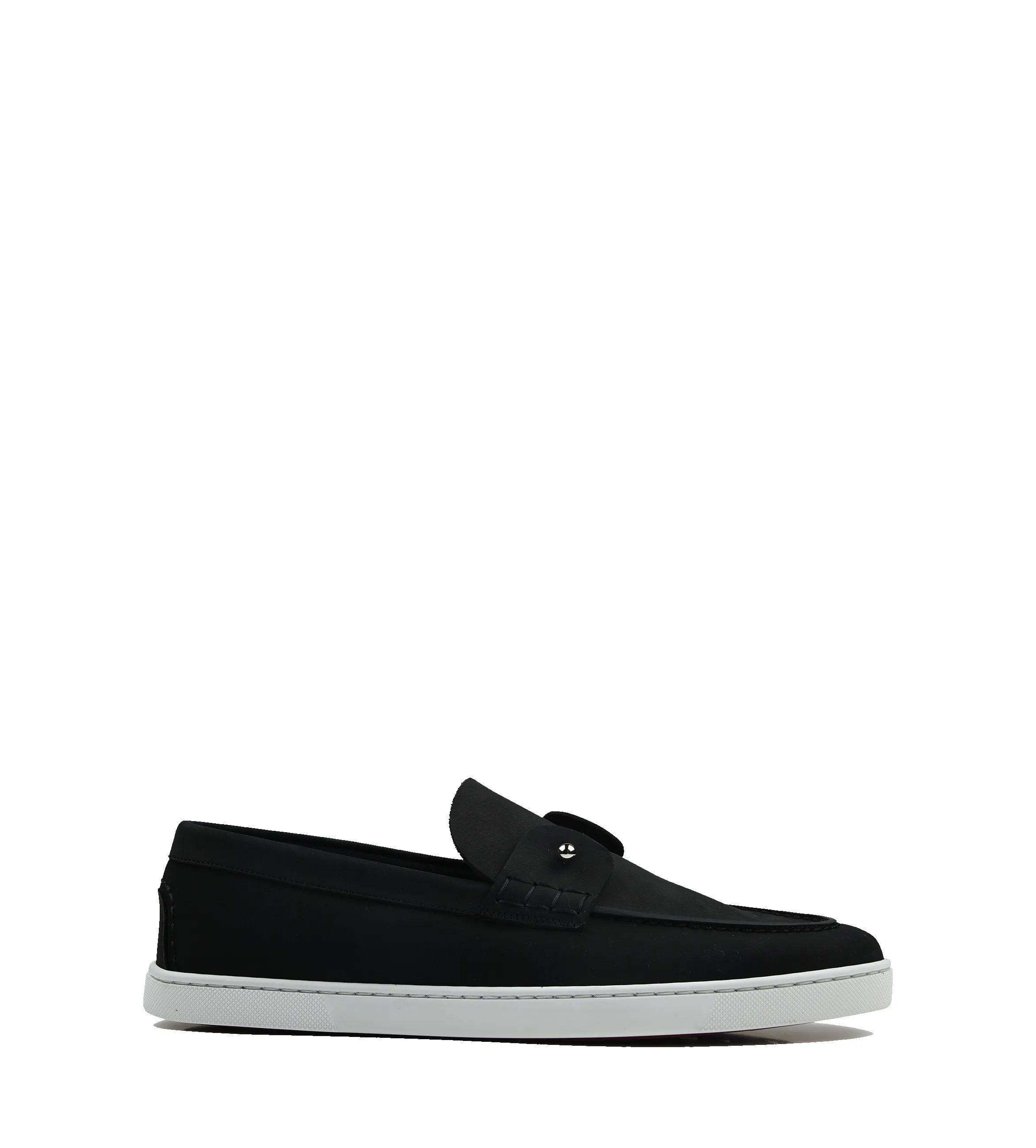 Chambeliboat Boat Loafers - Reversed nubuck leather in Black sold by FOUR Amsterdam