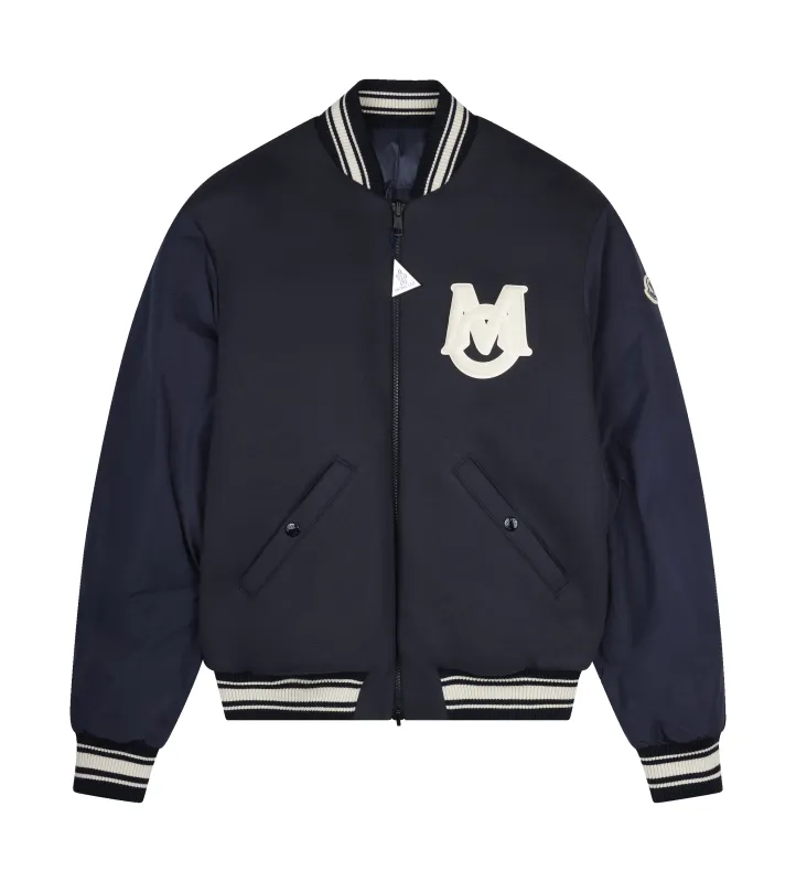 Moncler Vennes Reversible Down Bomber Jacket in Navy sold by FOUR Amsterdam