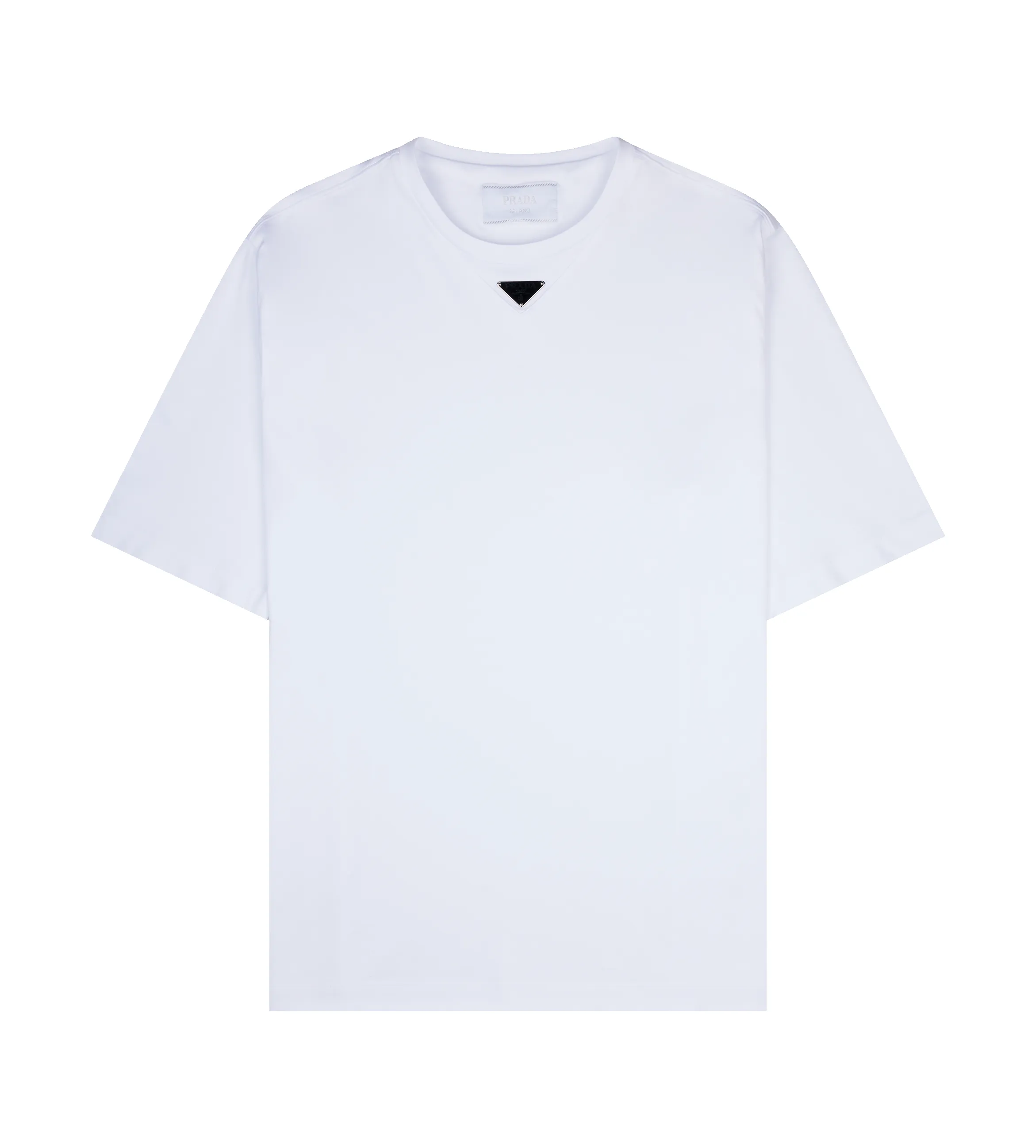 Prada Cotton T-shirt in black sold by FOUR Amsterdam