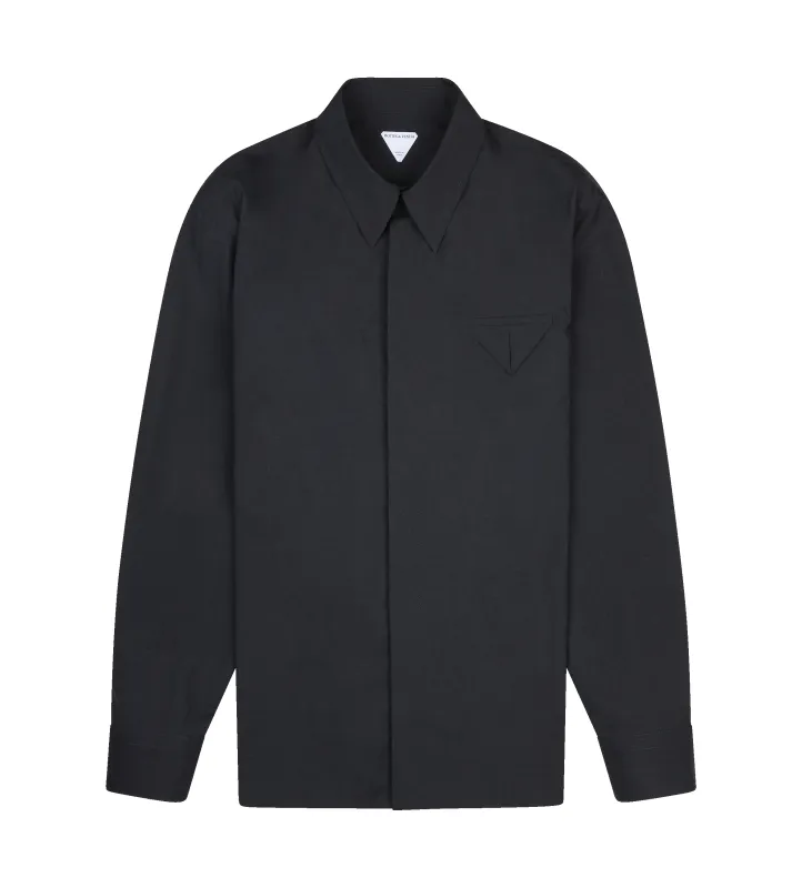 Bottega Veneta Shirt in fine wool in Dark grey made by Bottega Veneta