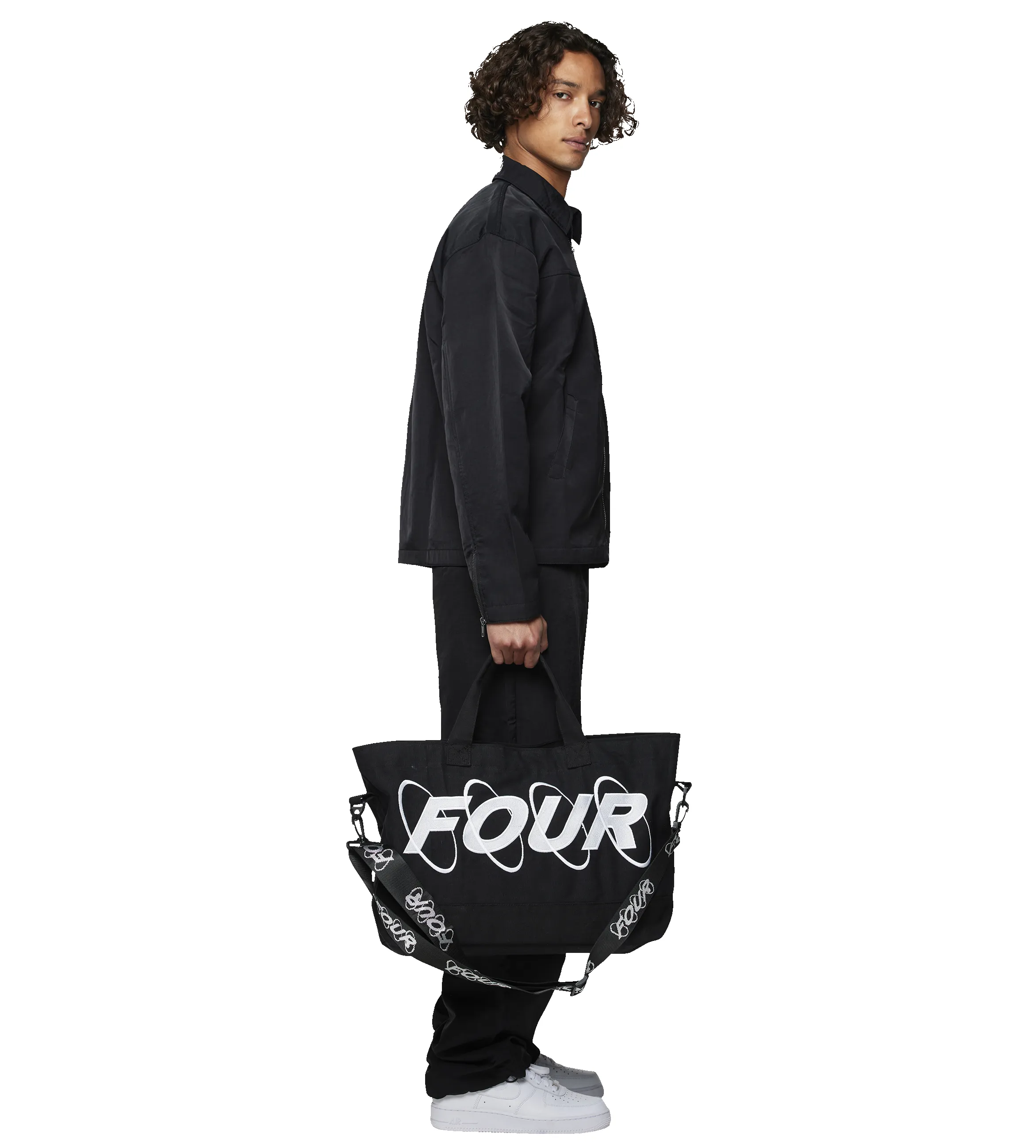 Circles Embroidery Shopper White sold by FOUR Amsterdam product image thumbnail 5