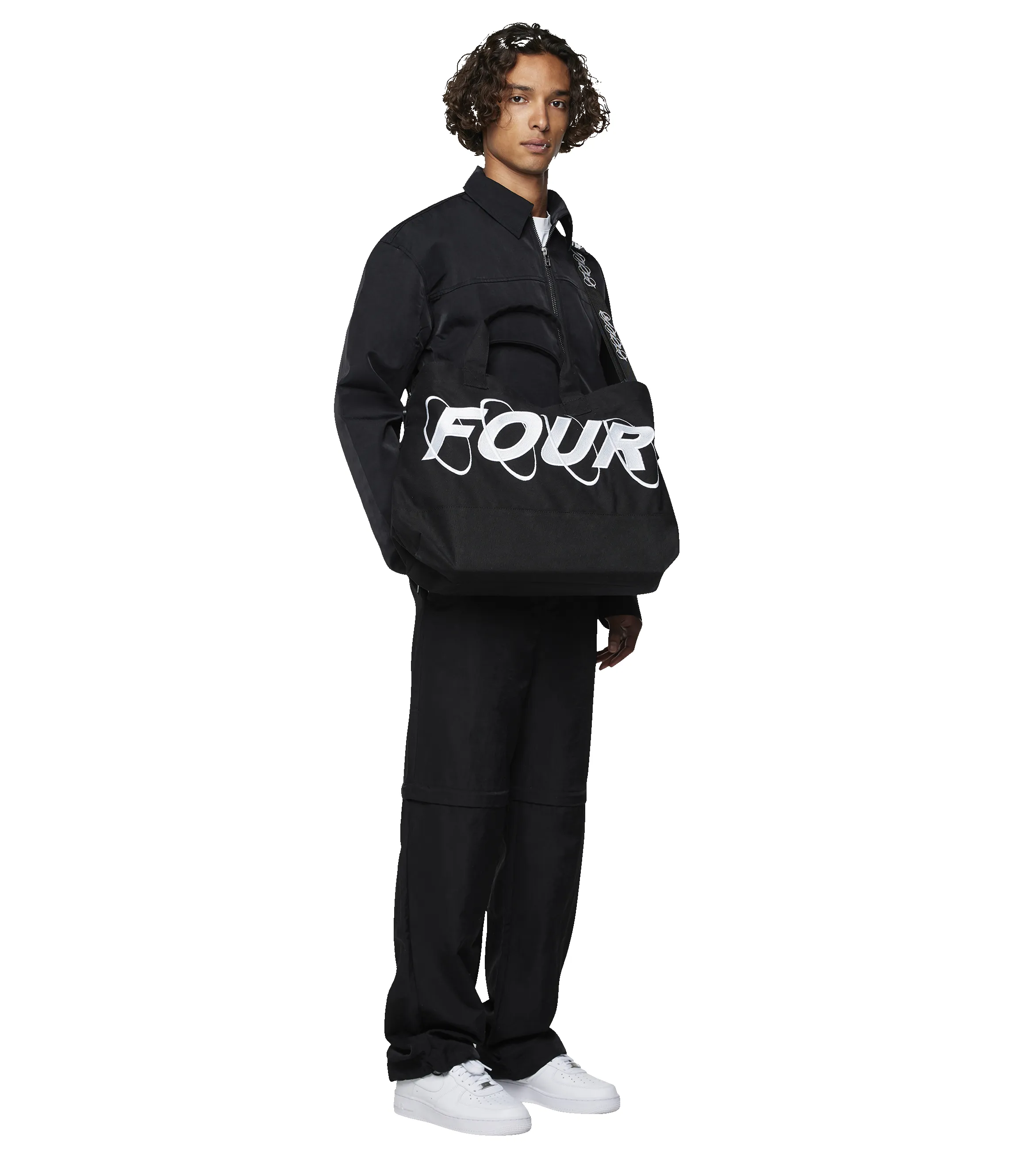 Circles Embroidery Shopper White sold by FOUR Amsterdam product image thumbnail 3