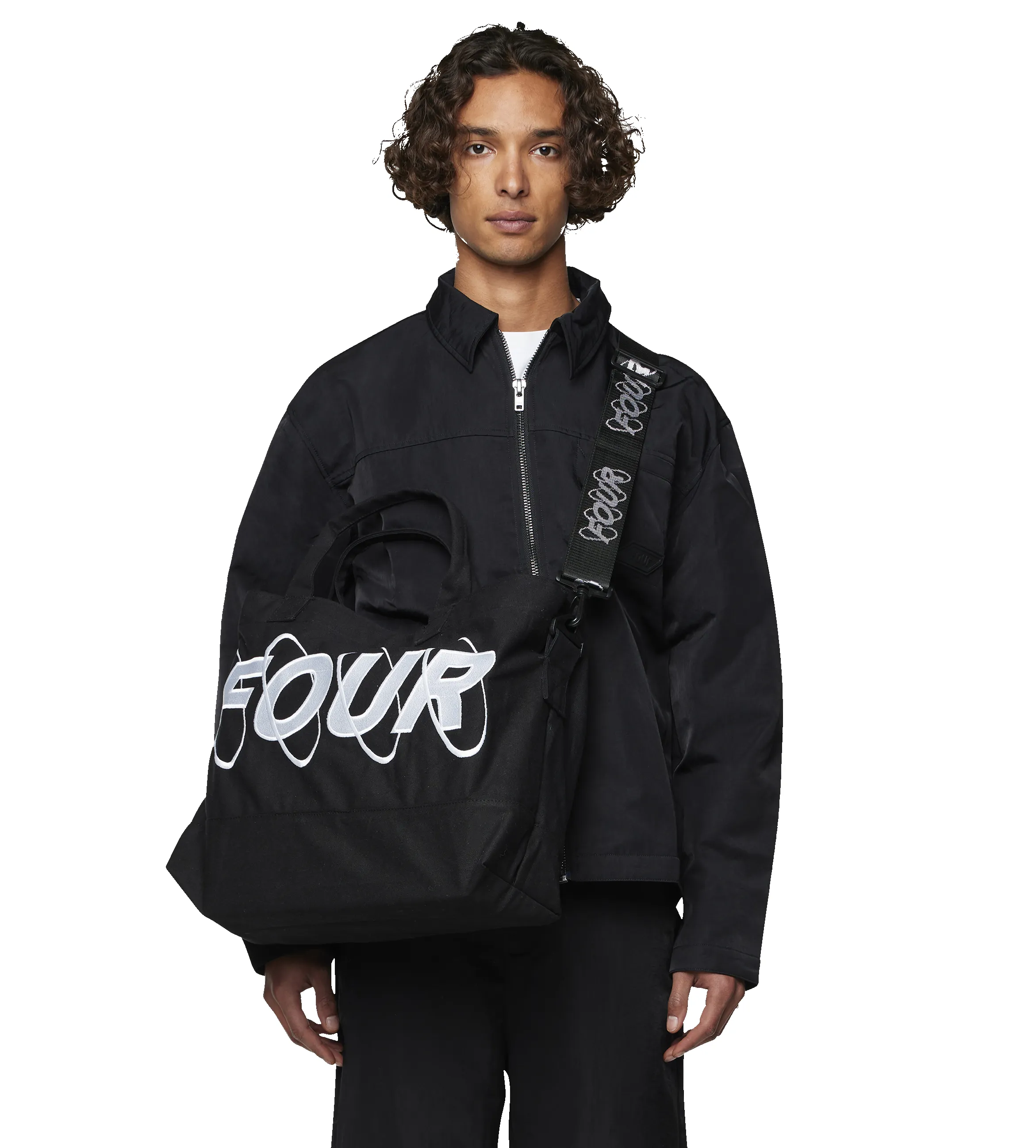 Circles Embroidery Shopper White sold by FOUR Amsterdam product image thumbnail 2