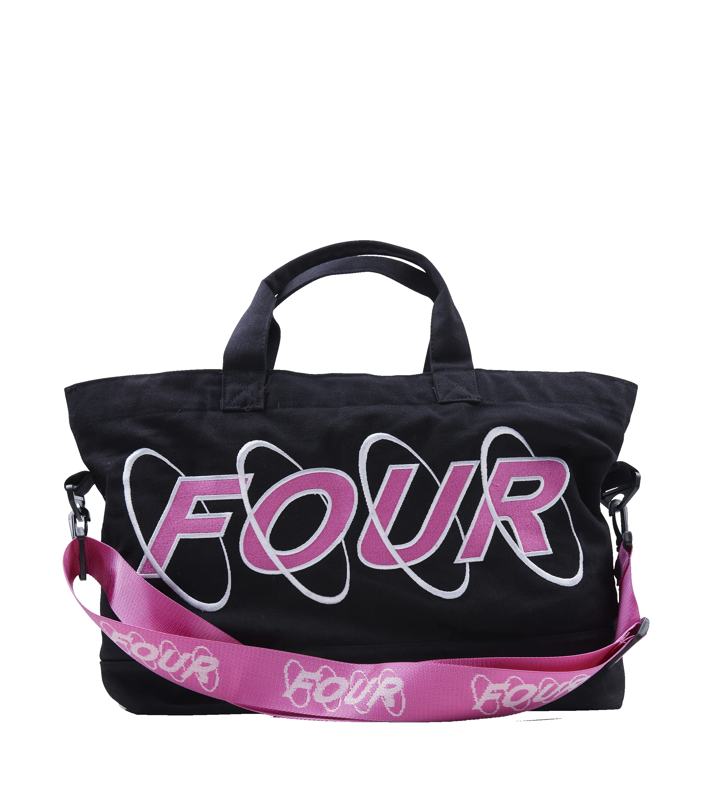 Circles Embroidery Shopper White/ Pink sold by FOUR Amsterdam product image thumbnail 3