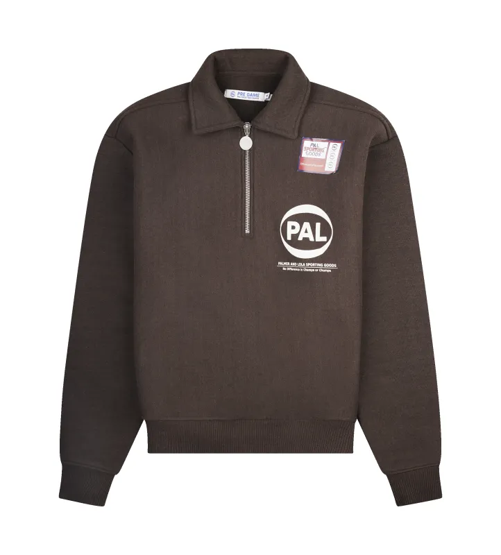 PAL Sporting Goods Company Half Zip in Deep Mahogany made by FOUR Amsterdam